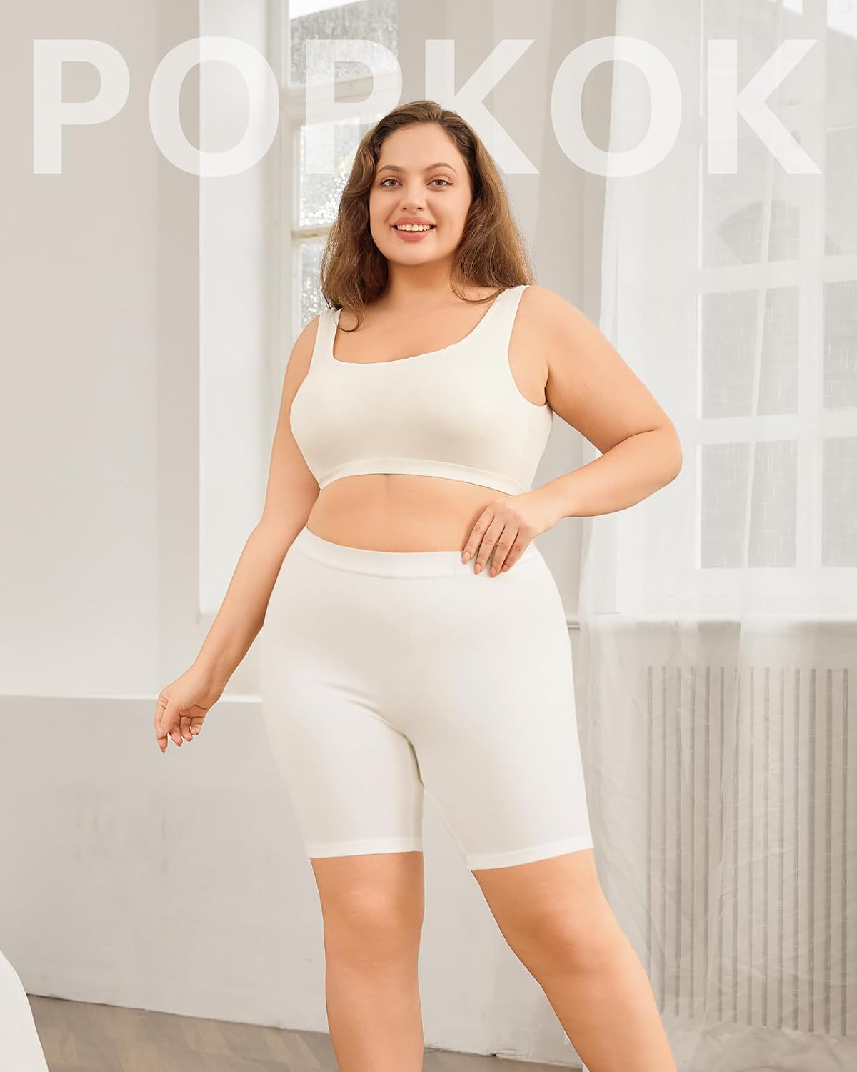POPKOK High Waisted Anti Chafing Slip Shorts 3 Pack — image 2