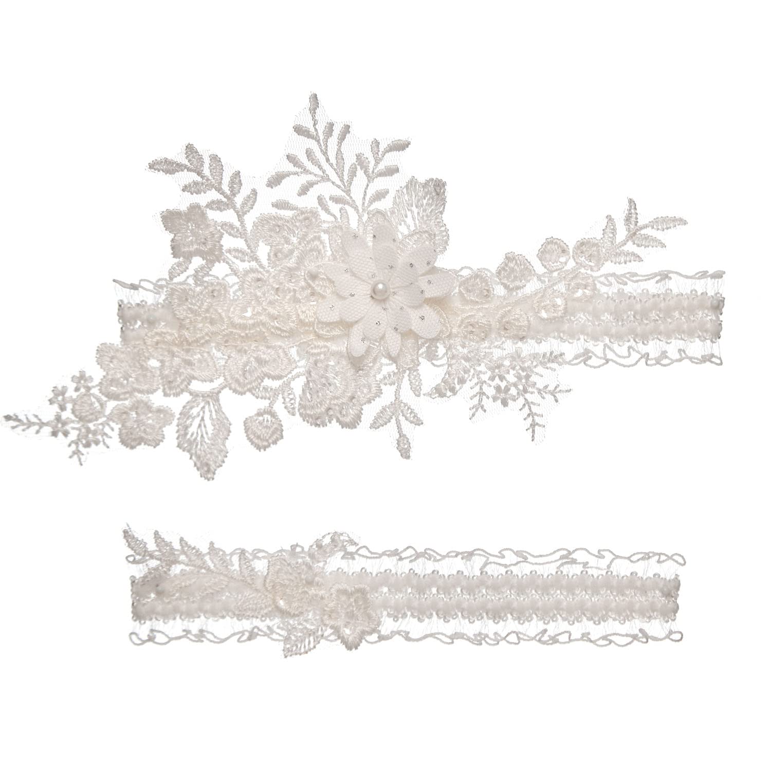 Aprildress 2-Piece Stretchy Lace Wedding Garter Set — image 5