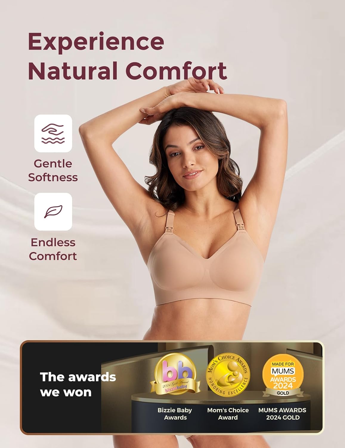 Momcozy YN21 Seamless Nursing Bra Maternity Bralette — image 2