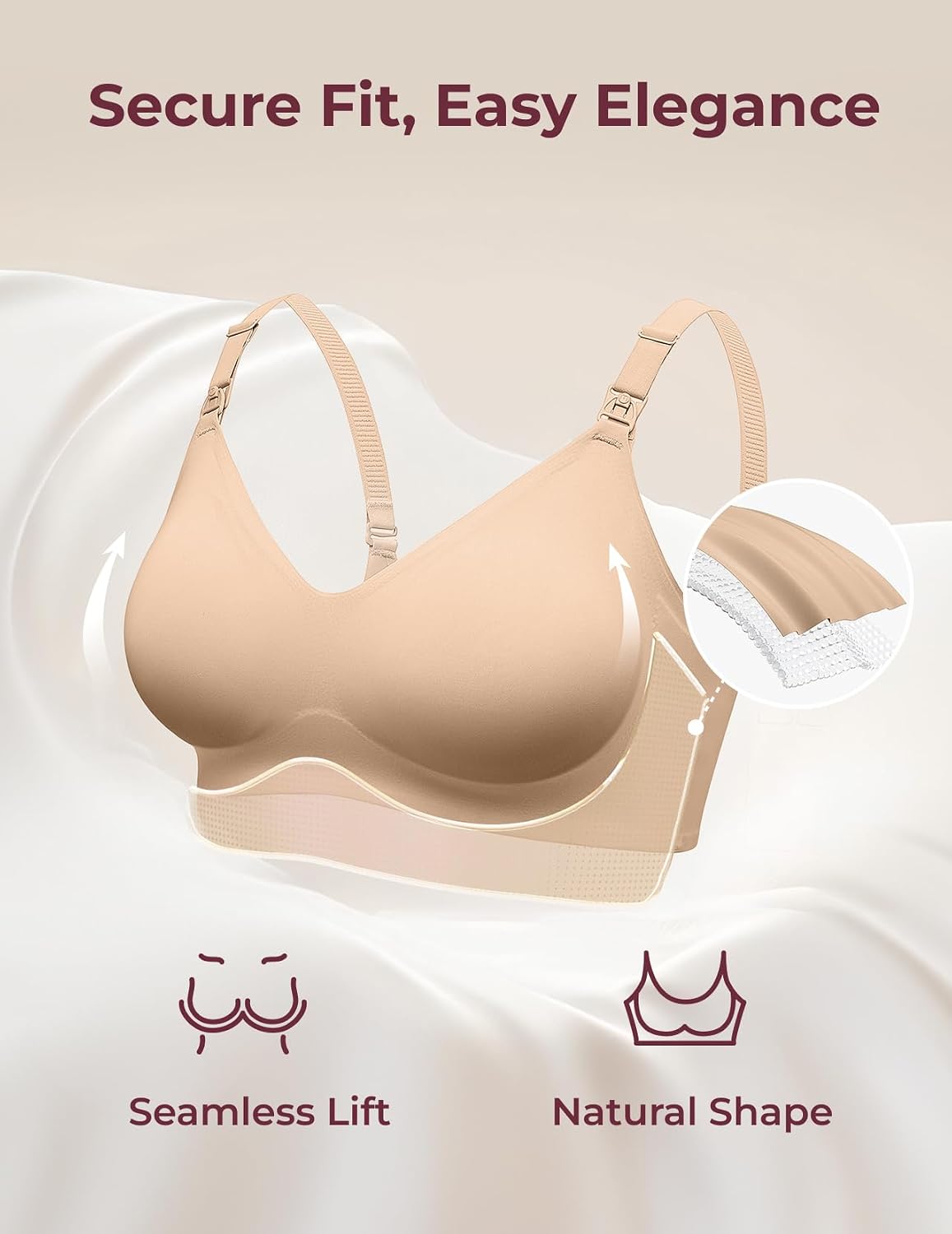 Momcozy YN21 Seamless Nursing Bra Maternity Bralette — image 3