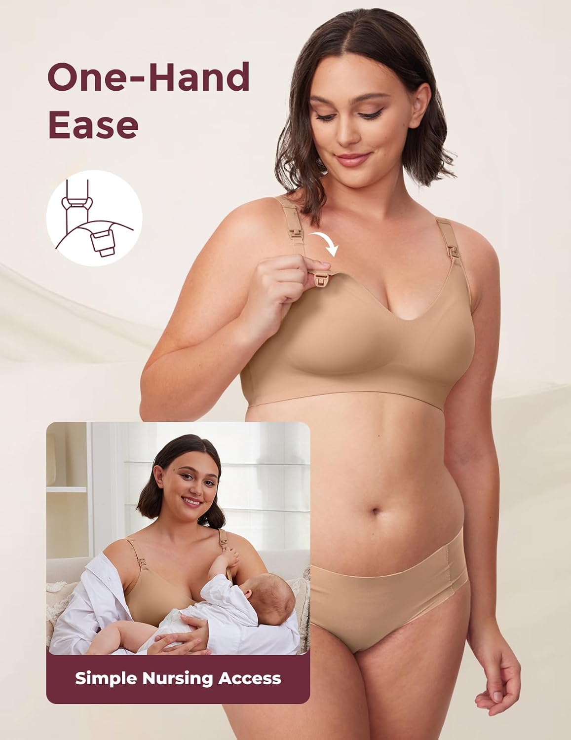 Momcozy YN21 Seamless Nursing Bra Maternity Bralette — image 6