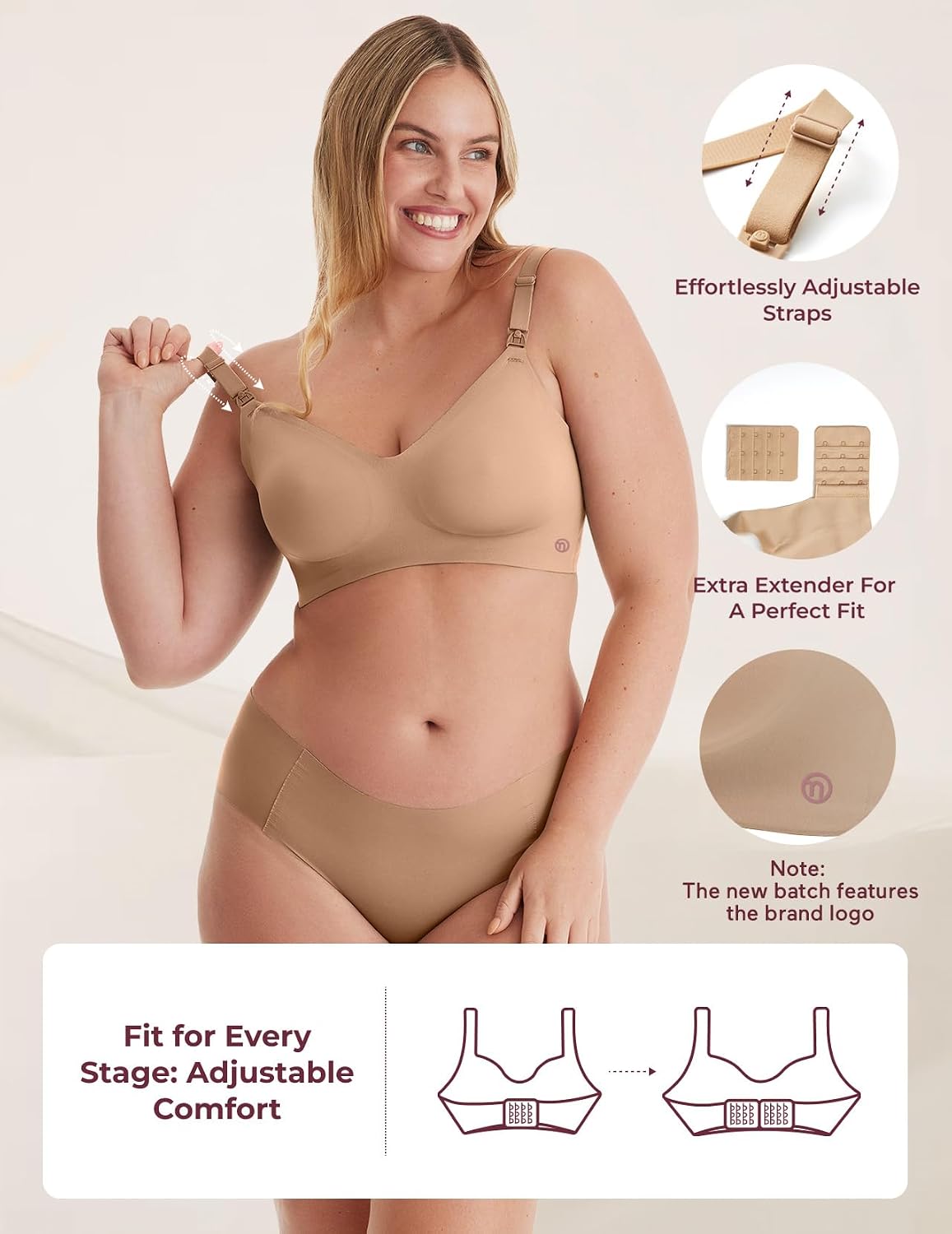 Momcozy Seamless Comfort Nursing Bra for Breastfeeding — image 4