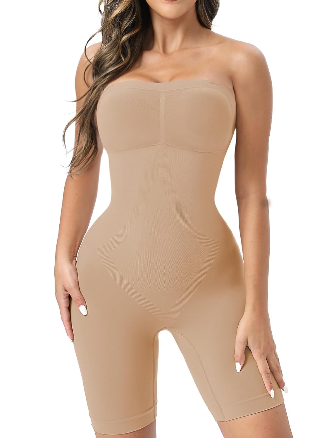 Ellareese Strapless Full Body Shaper Bodysuit
