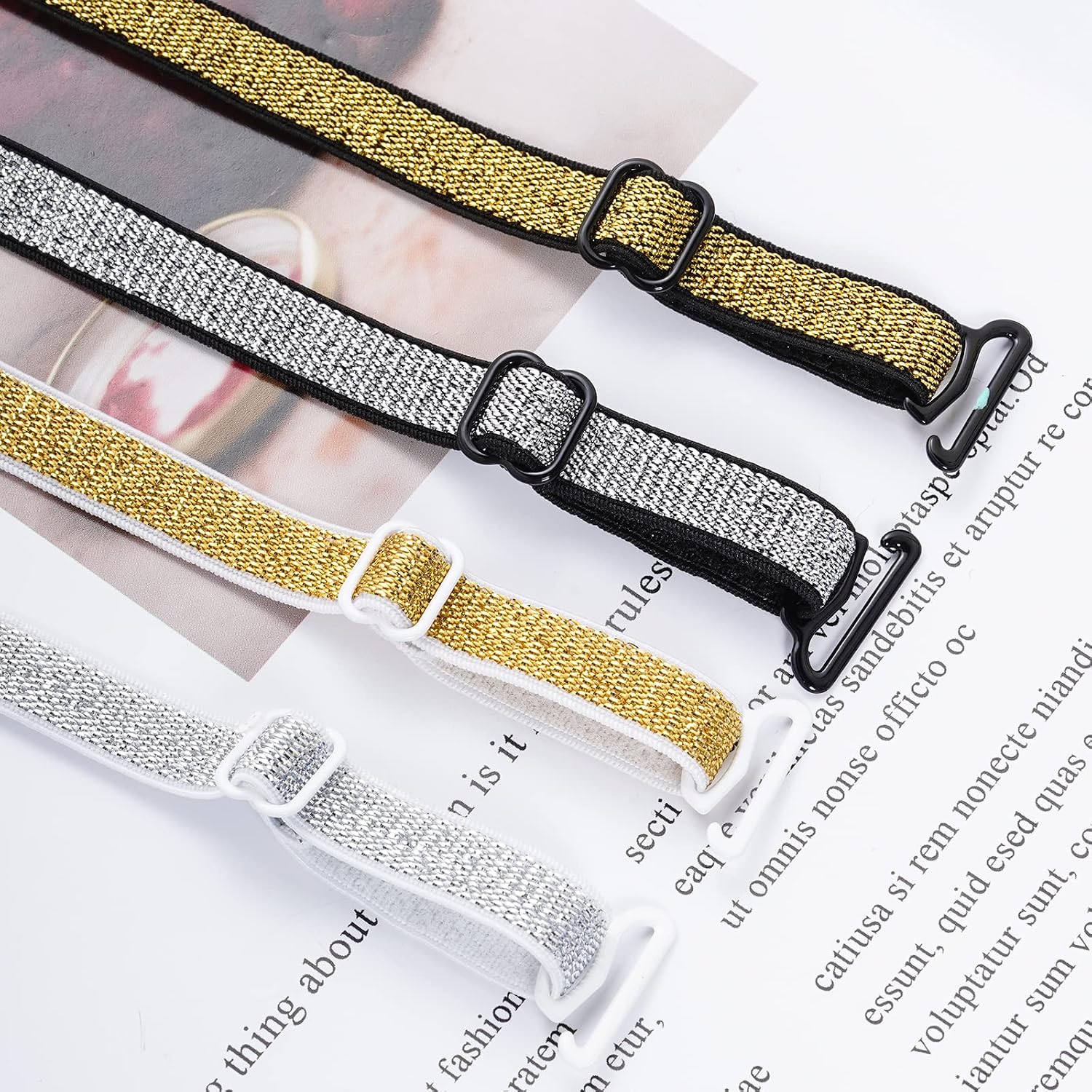Glitter Elastic Adjustable Bra Straps — image 4