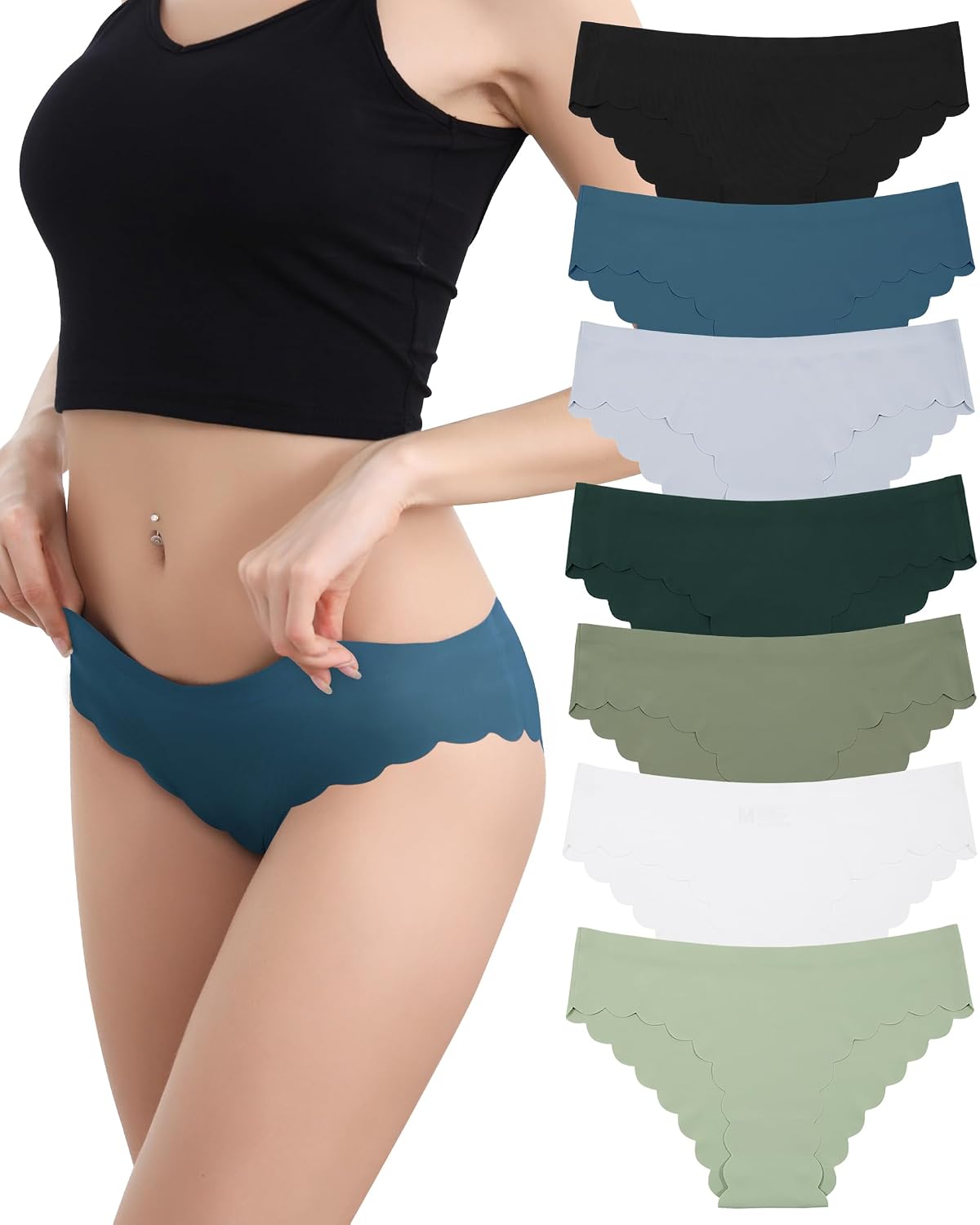 LEVAO Seamless No Show Invisible Panties 7 Pack