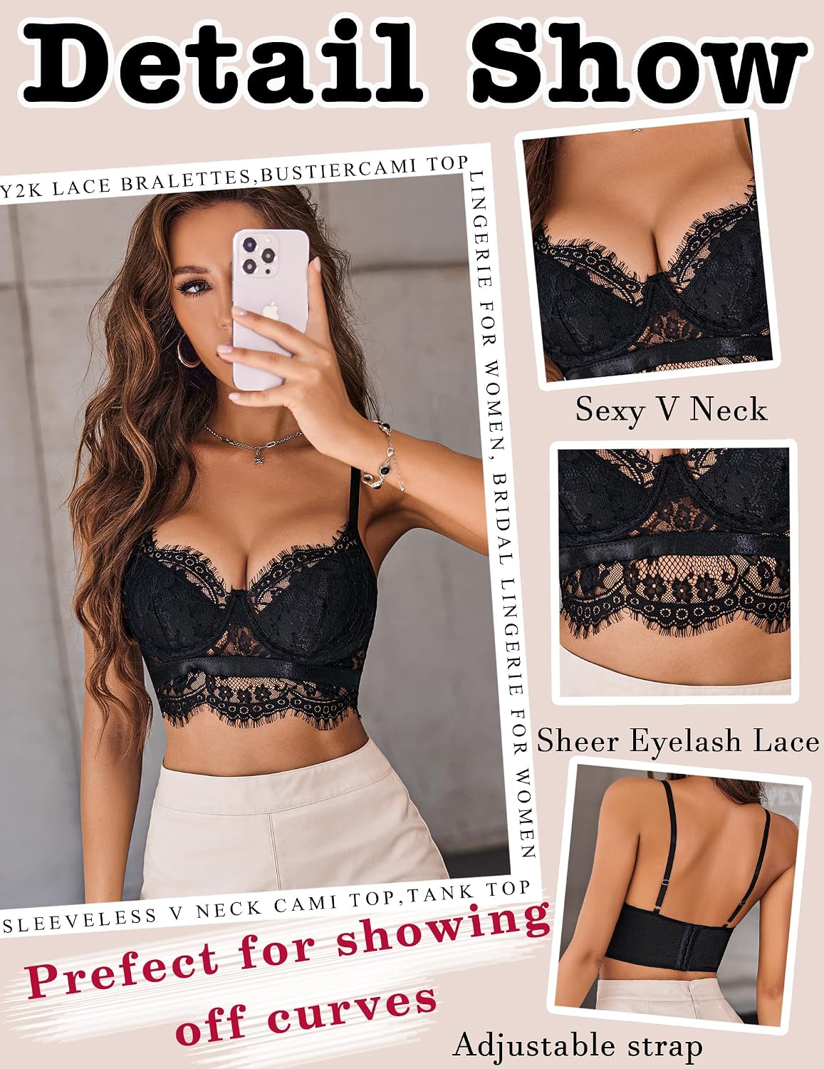 Avidlove Lace Strap Bustier Cami Top — image 3