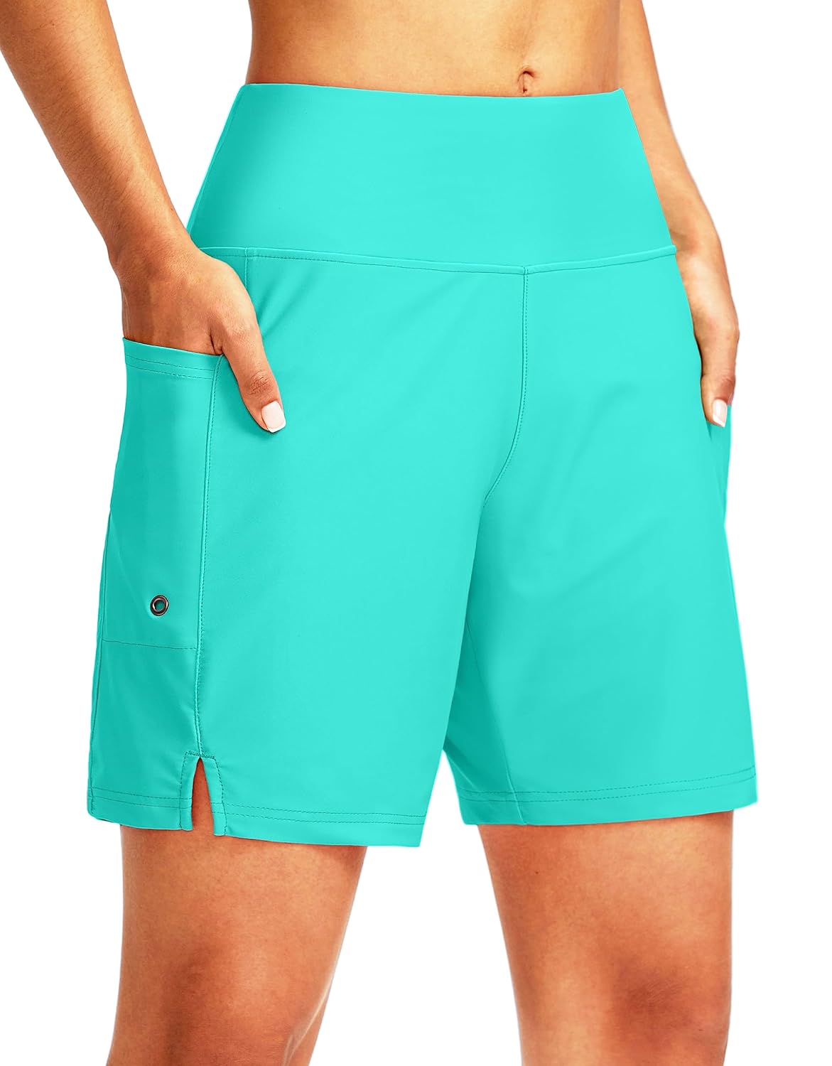 Women's High Waisted Quick Dry Swim Board Shorts — image 8