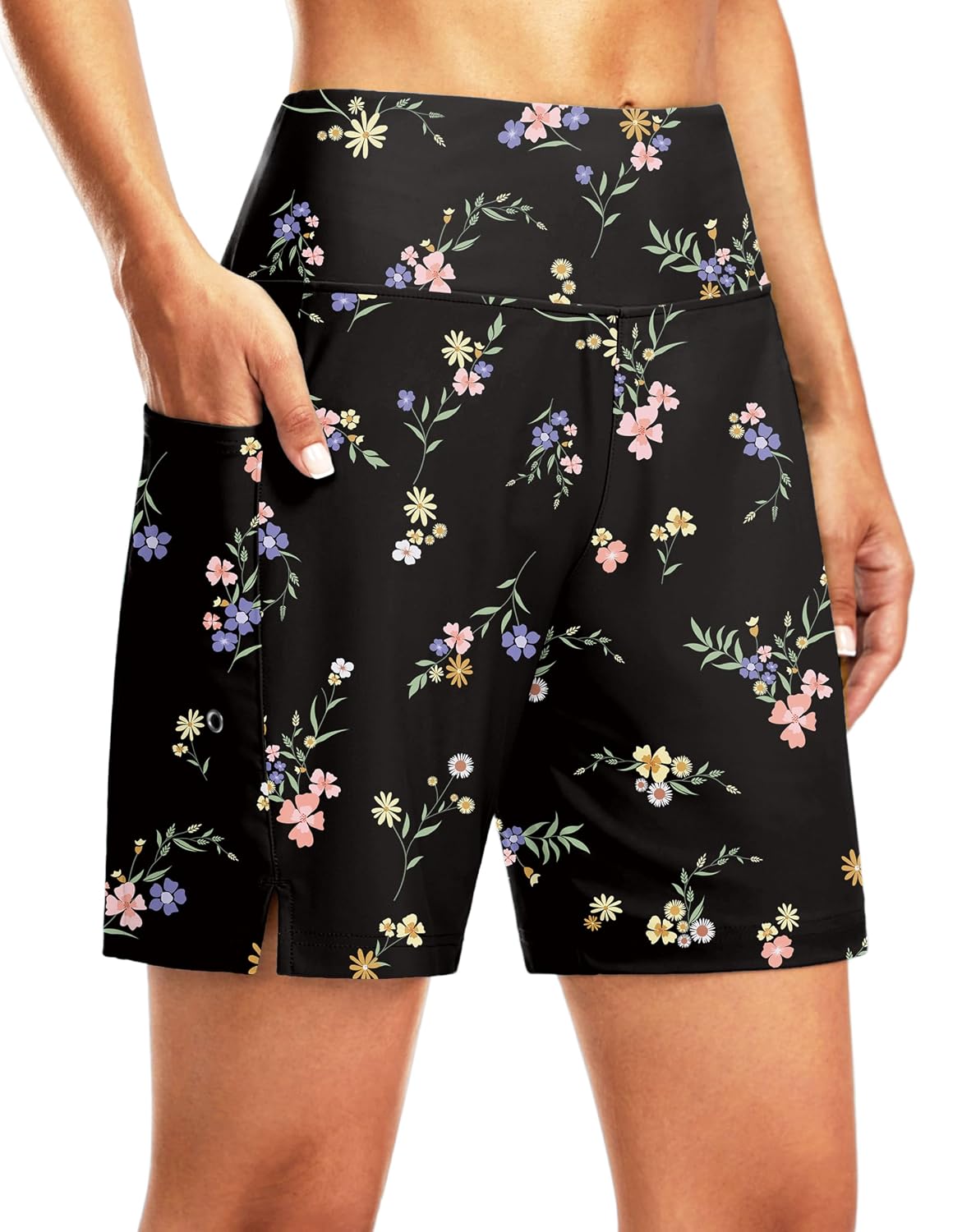 Women's High Waisted Quick Dry Swim Board Shorts — image 9