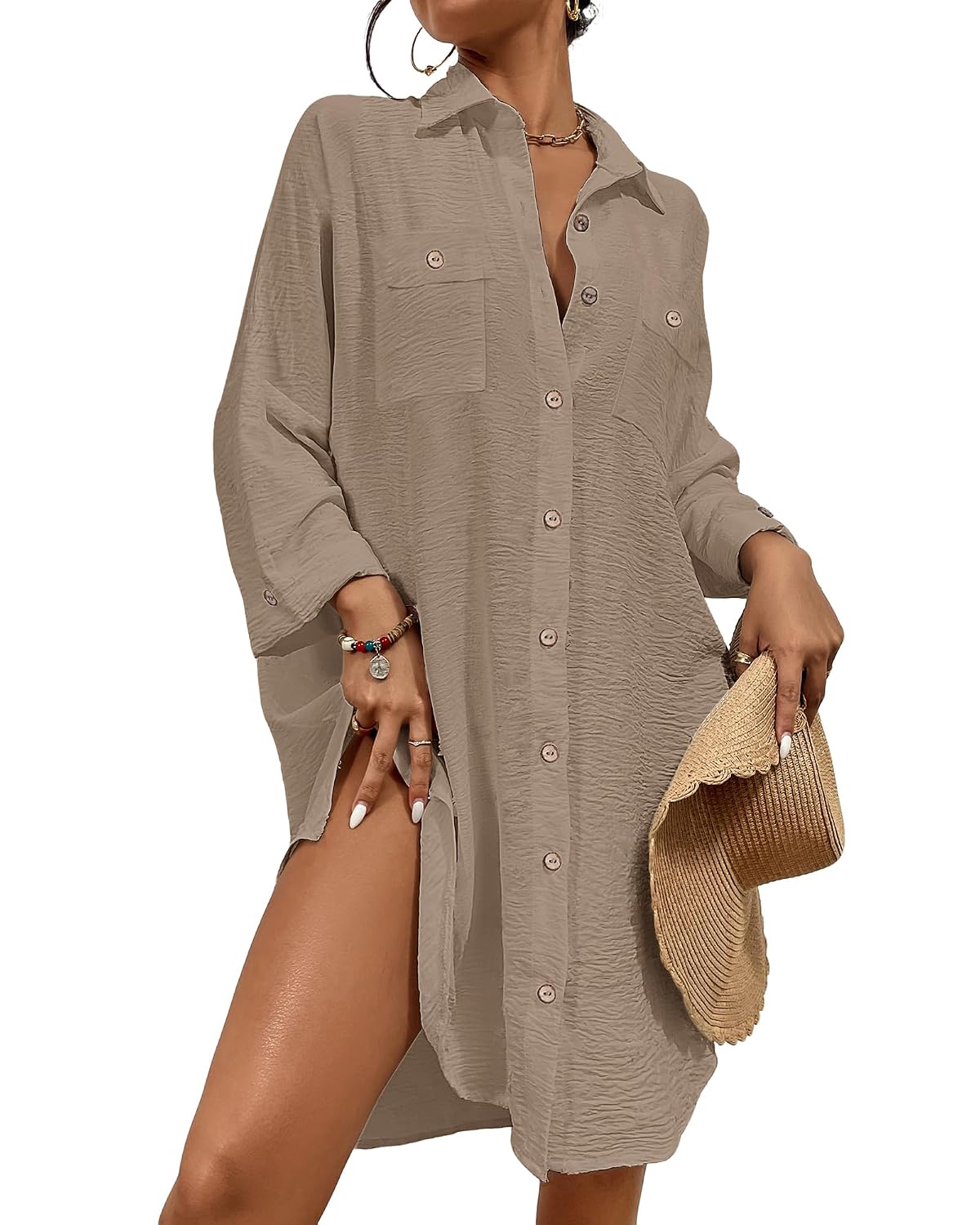 Bsubseach Women's Button Down Swimsuit Cover Up — image 6