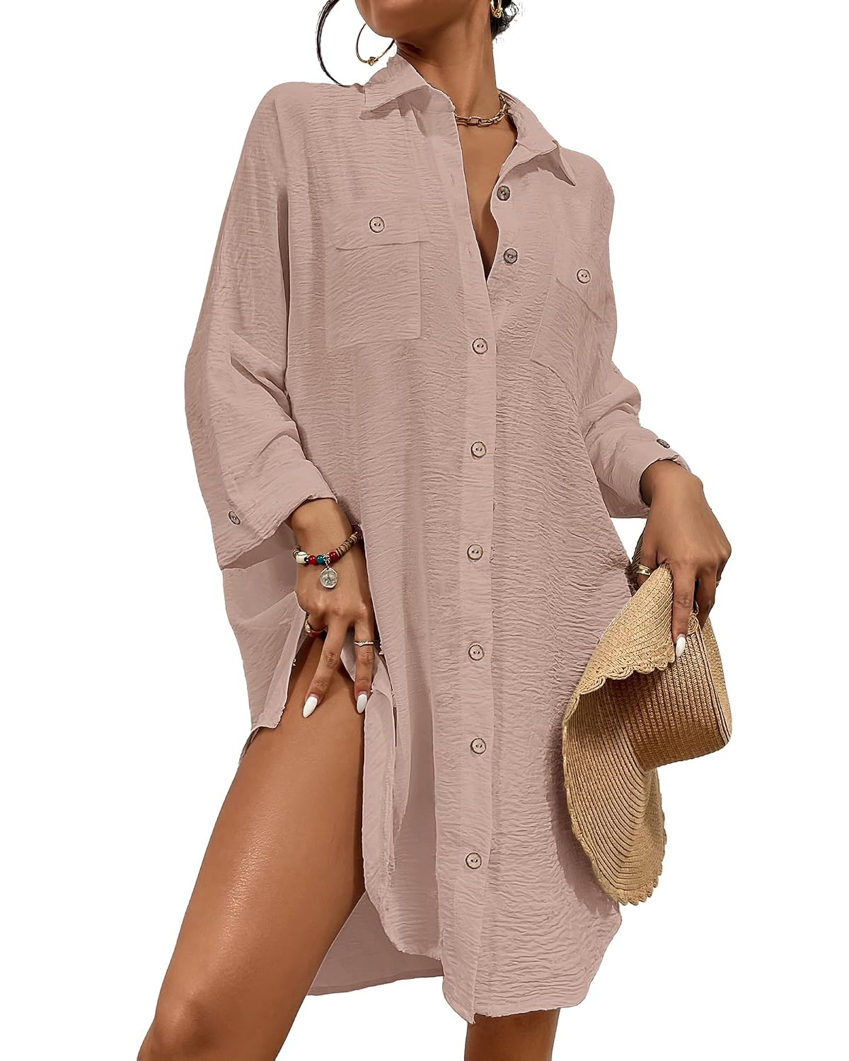 Bsubseach Women's Button Down Swimsuit Cover Up — image 7