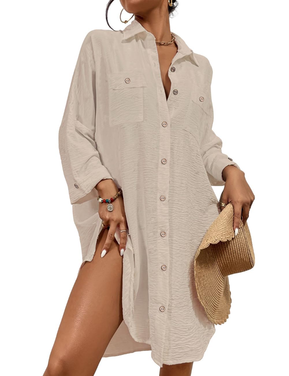 Bsubseach Women's Button Down Swimsuit Cover Up — image 10