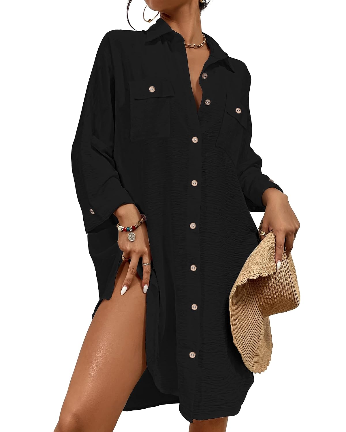 Bsubseach Women's Button Down Swimsuit Cover Up — image 11