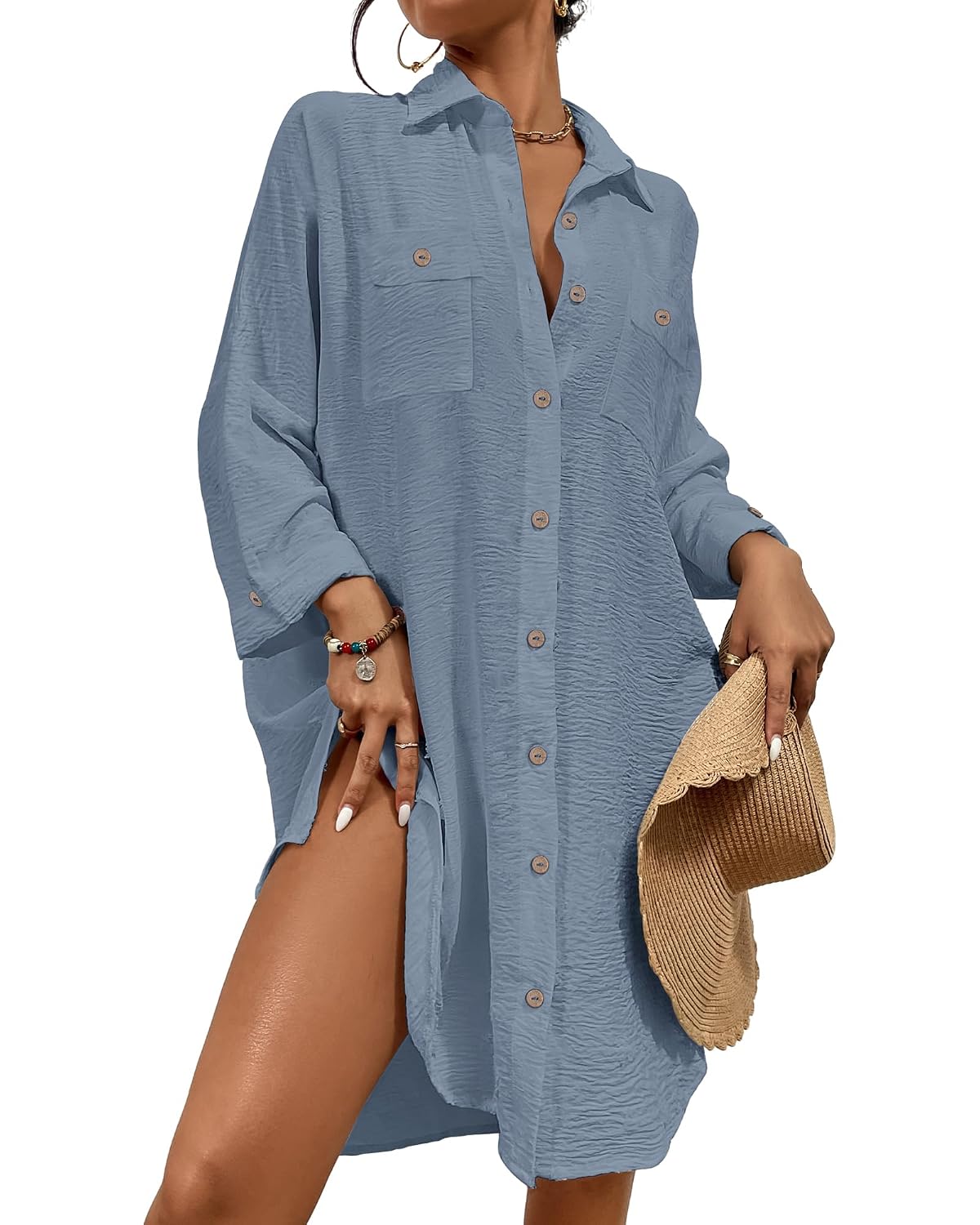 Bsubseach Women's Button Down Swimsuit Cover Up — image 12