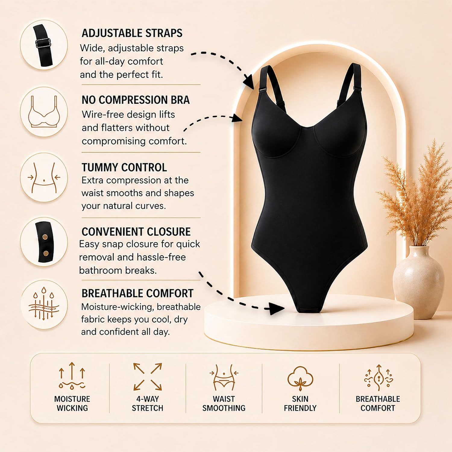 Herslims Tummy Control Seamless Bodysuit — image 3