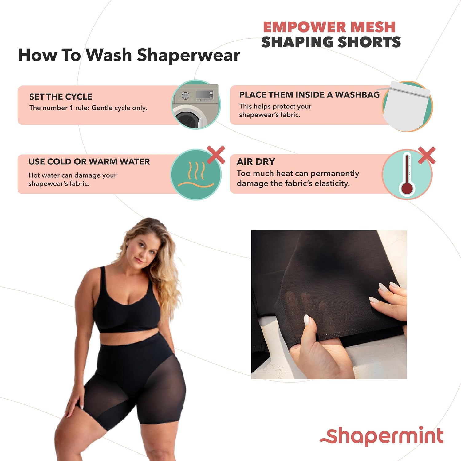 SHAPERMINT High Waisted Mesh Compression Shorts — image 6