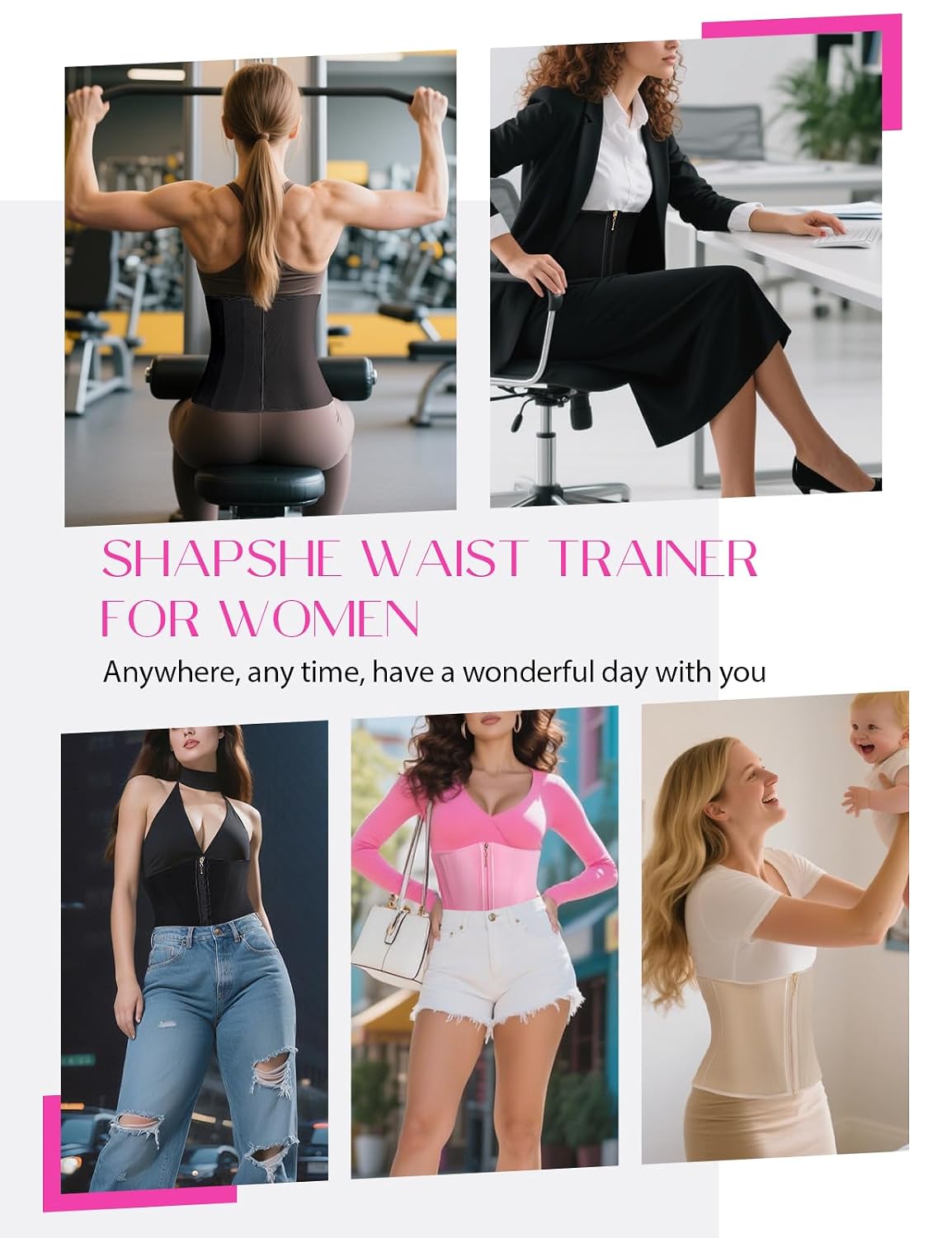 SHAPSHE Tummy Control Waist Trainer Cincher — image 4