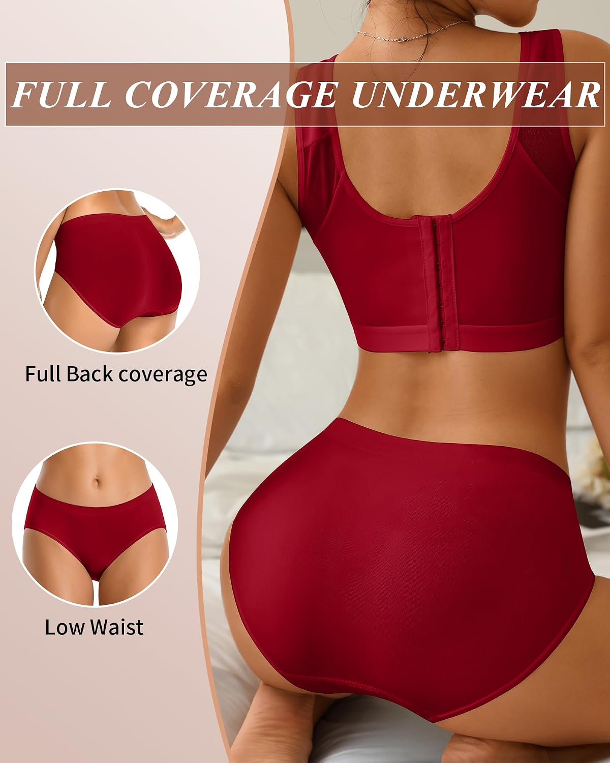 CULAYII Seamless Low Waist Hipster Panties for Women — image 3