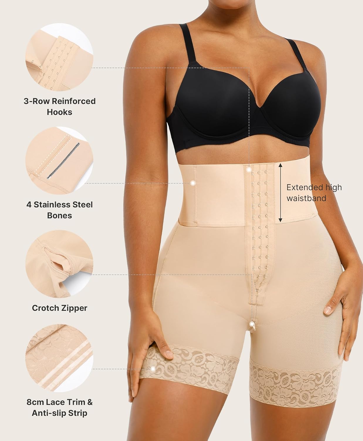 SHAPELLX High Waist Tummy Control Shapewear Shorts — image 3