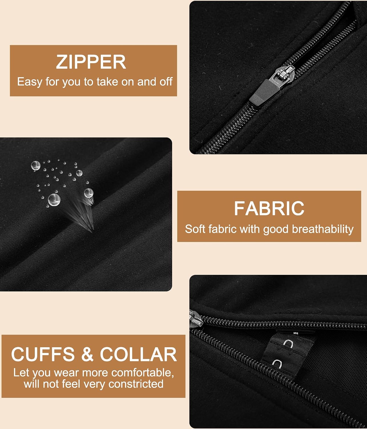 LEINIDINA FTM Chest Binder with Front Zipper — image 3