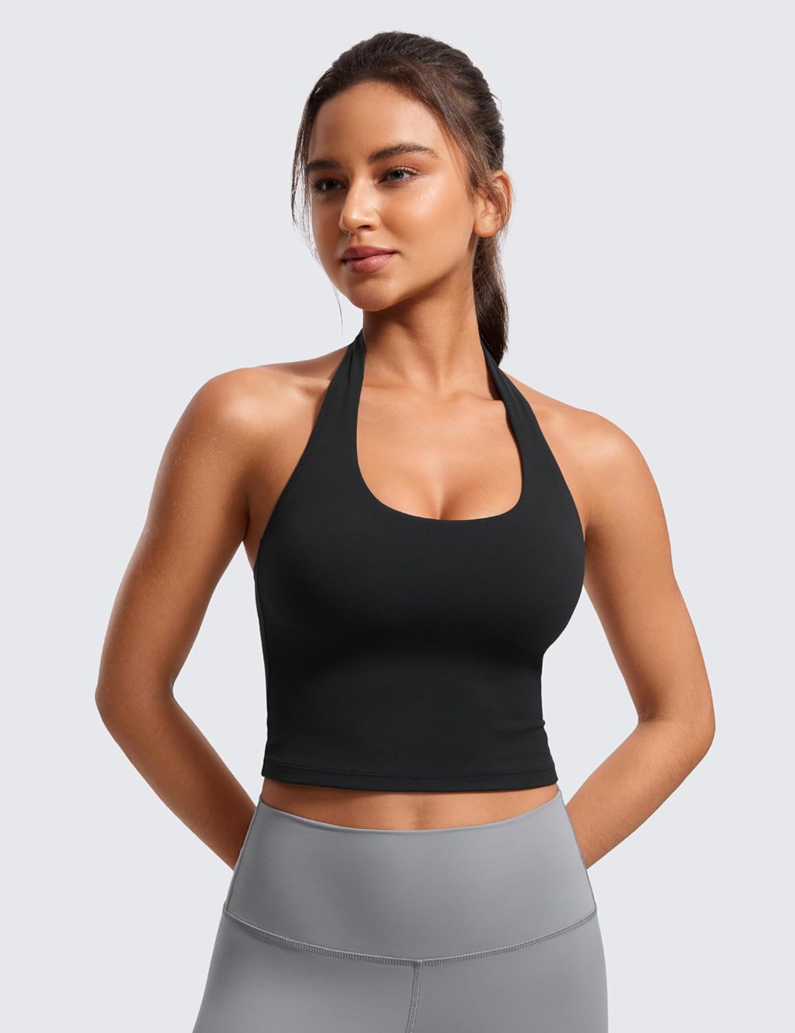 CRZ YOGA Butterluxe Halter Crop Tank Top — image 2