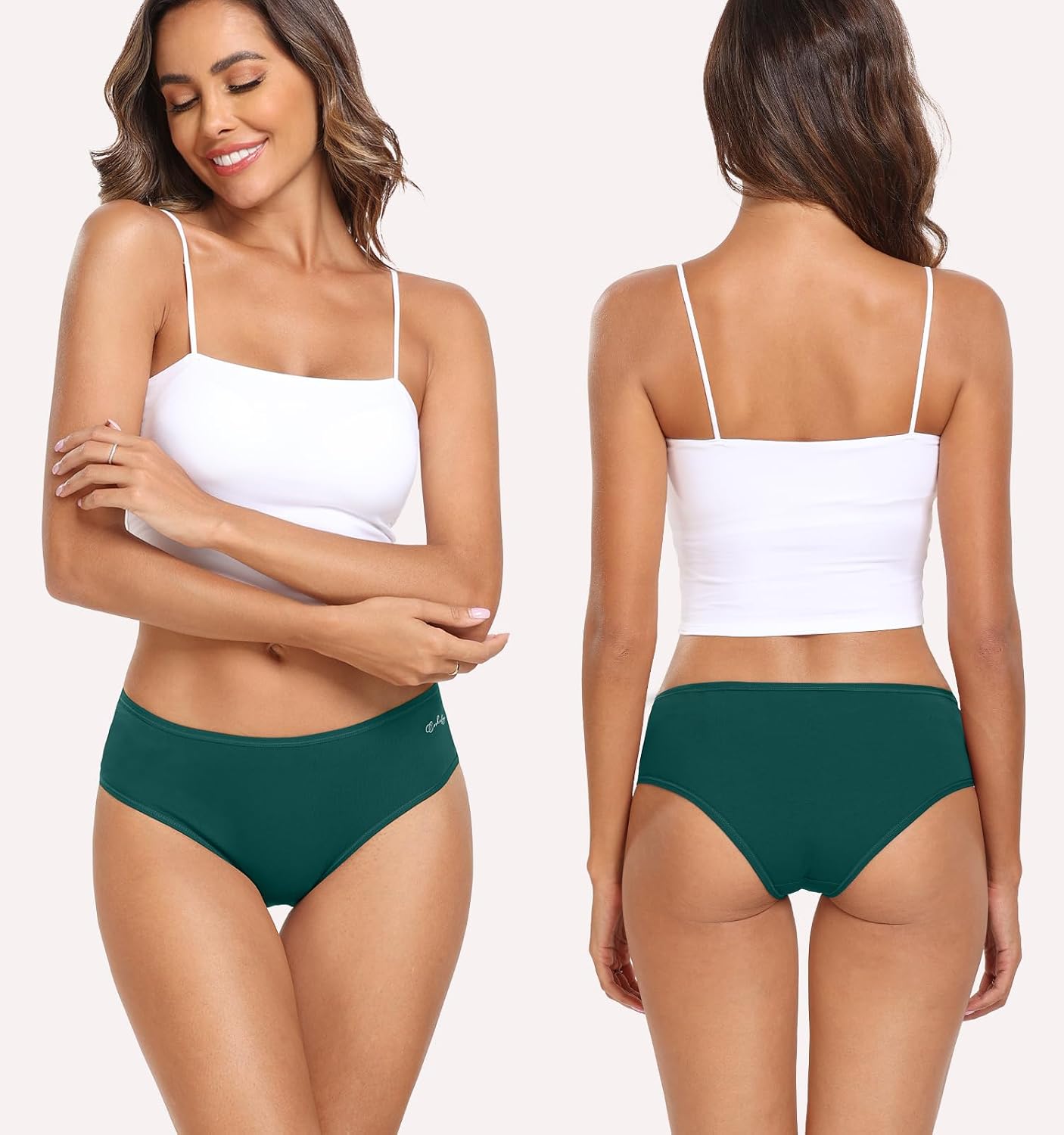 Coskefy Women's Cotton Hipster Panties 6-Pack — image 2