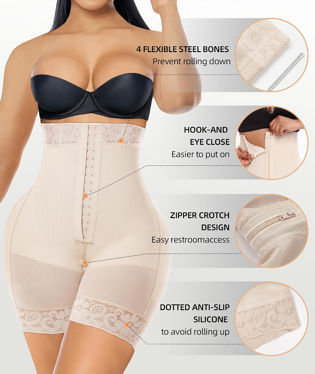 YIANNA Tummy Control Shapewear Bodysuit — image 4
