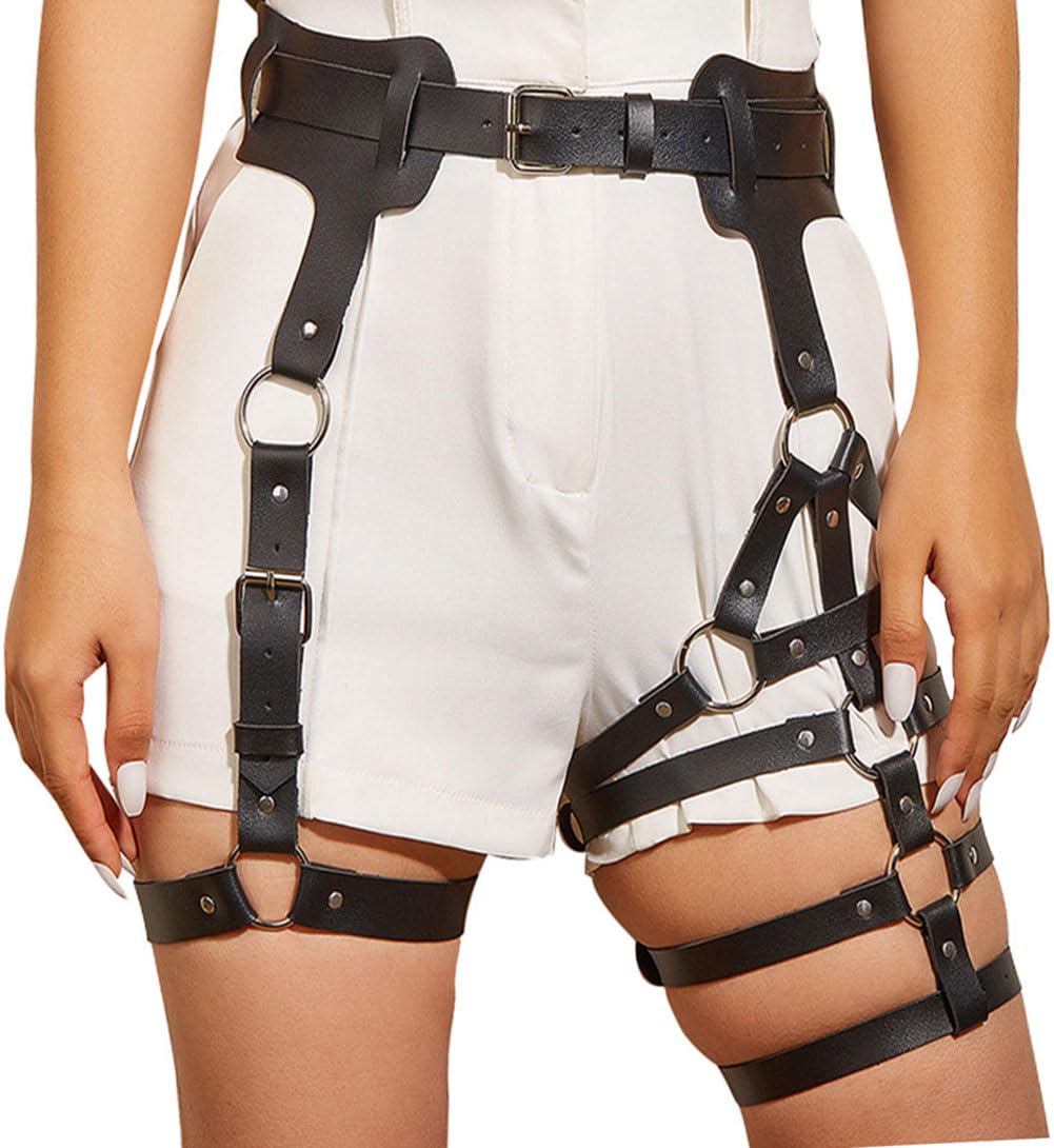 Pinwe Leather Leg Harness for Women