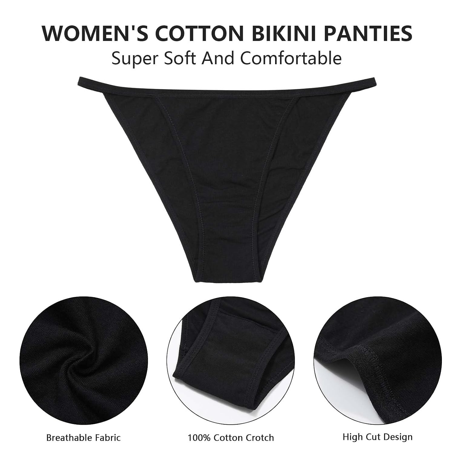 LEVAO Women's Cotton String Bikini Panties Plus Size — image 4