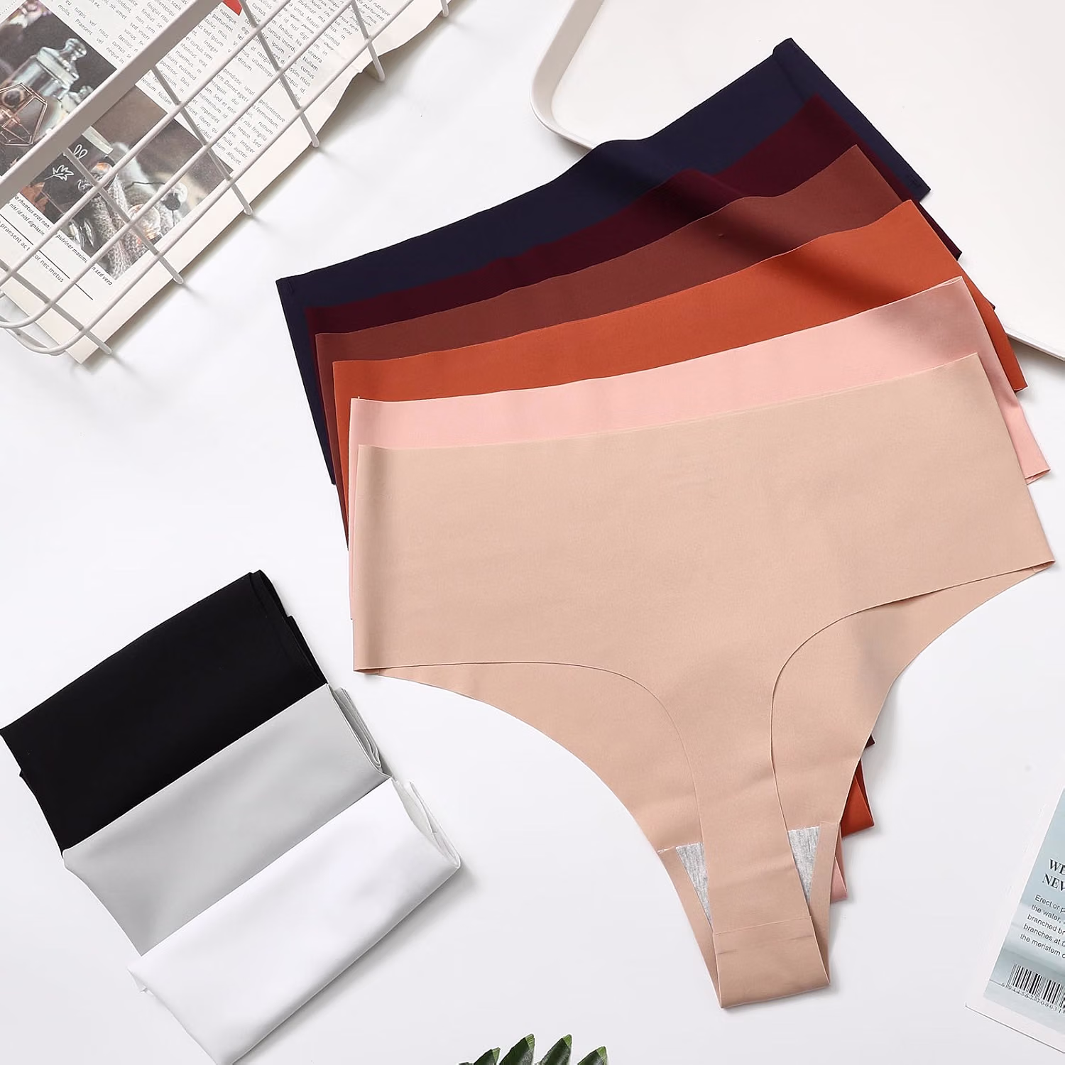 Wealurre High Waisted Seamless Thongs for Women — image 3
