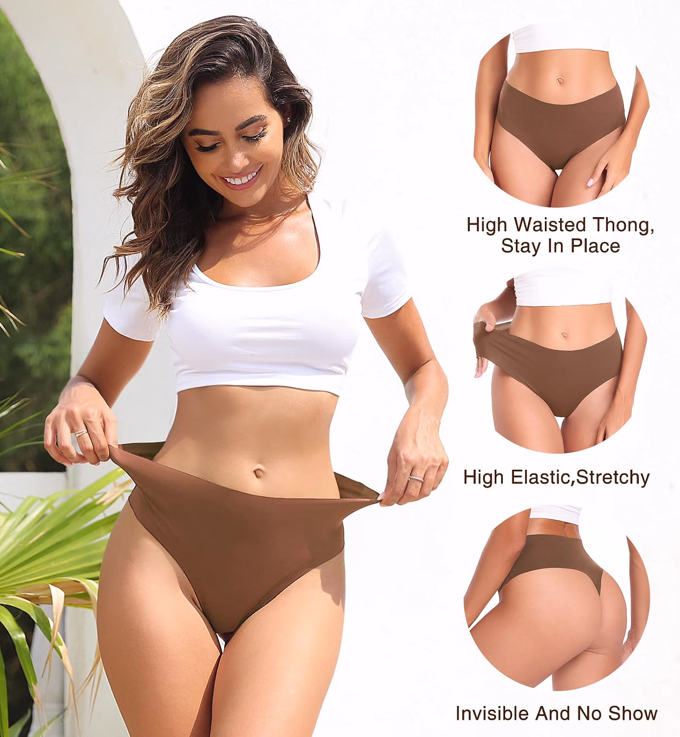 Wealurre High Waisted Seamless Thongs for Women — image 4