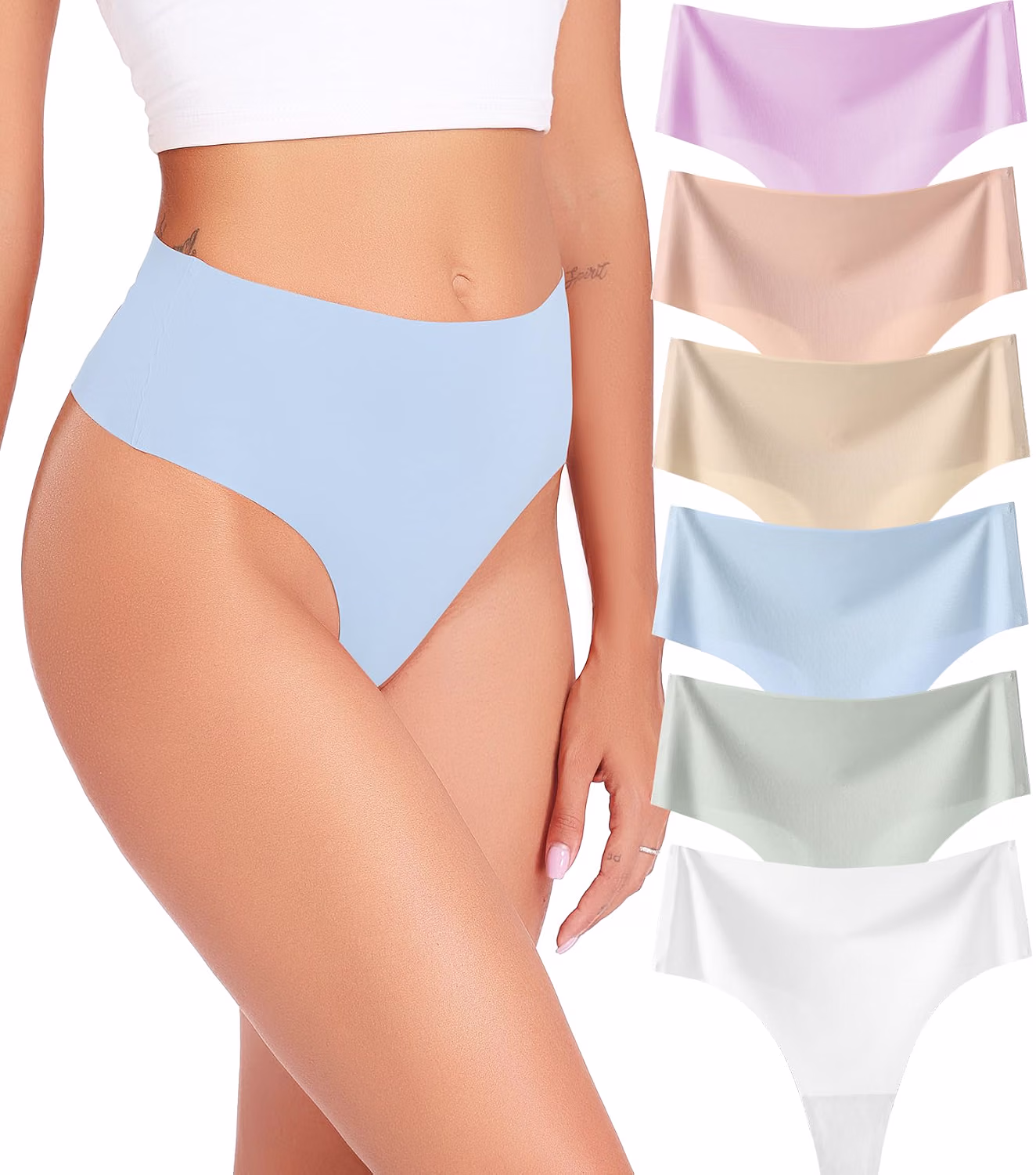 Wealurre High Waisted Seamless Thongs for Women — image 7