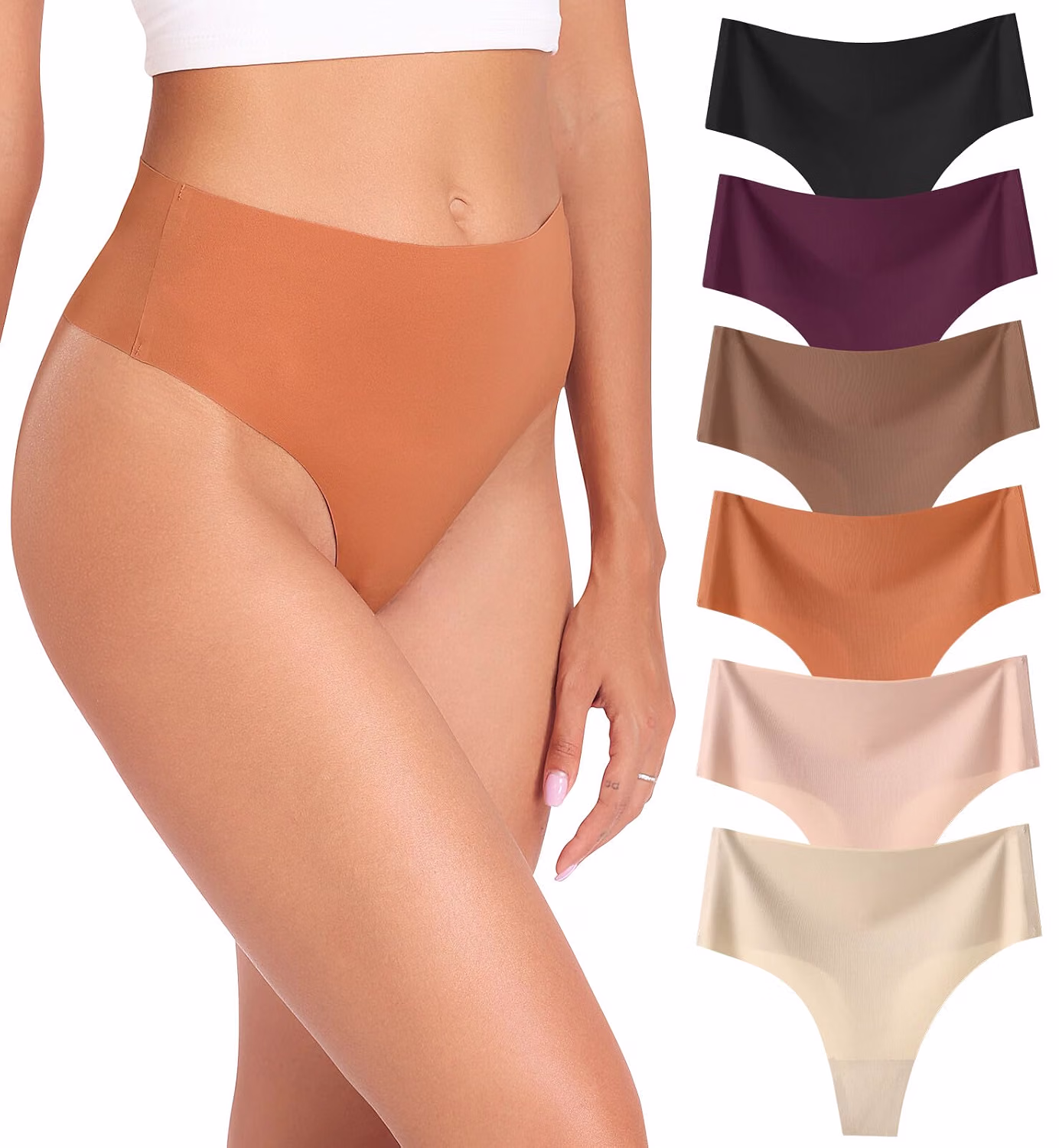 Wealurre High Waisted Seamless Thongs for Women — image 8