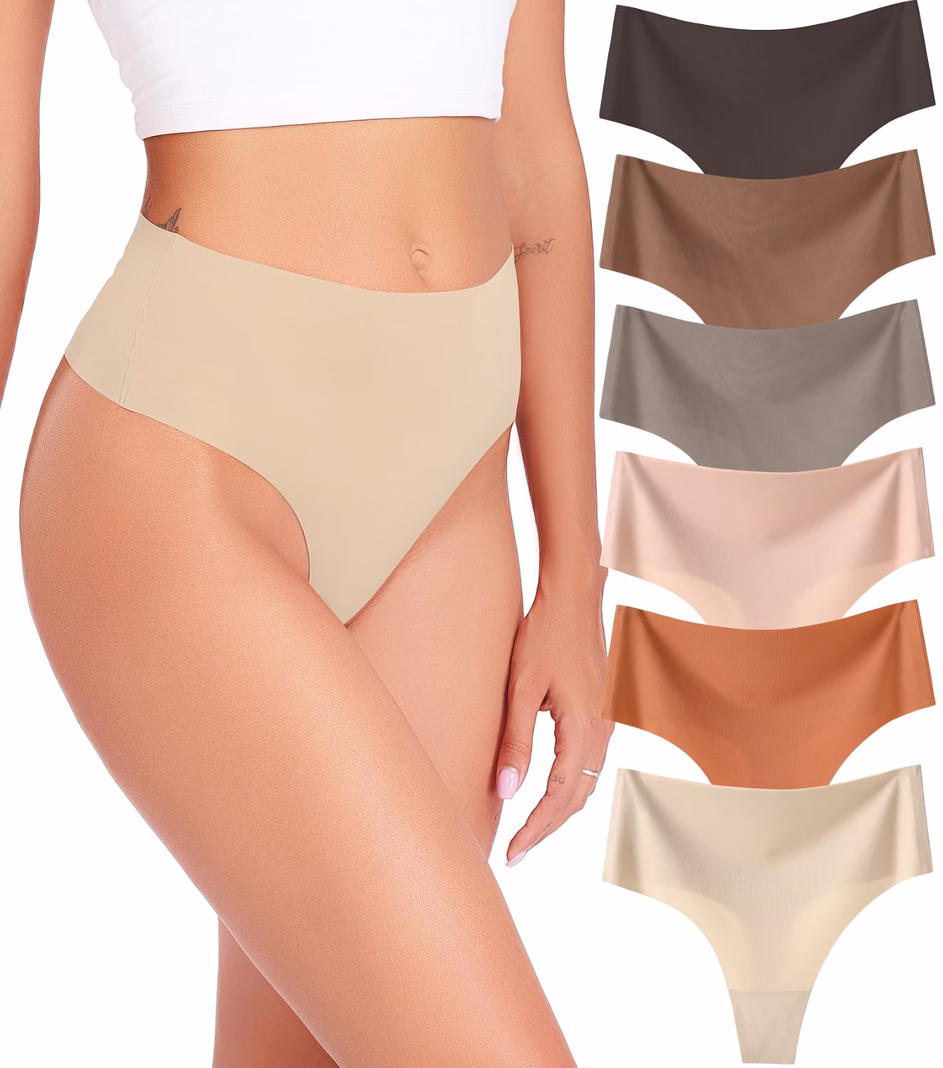 Wealurre High Waisted Seamless Thongs for Women — image 9