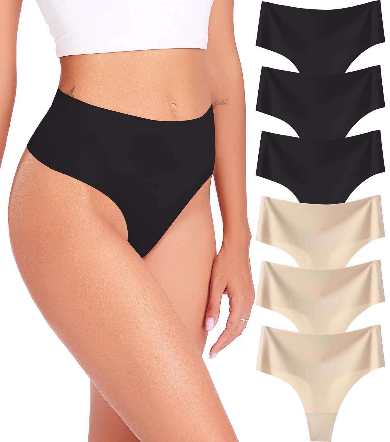 Wealurre High Waisted Seamless Thongs for Women — image 11