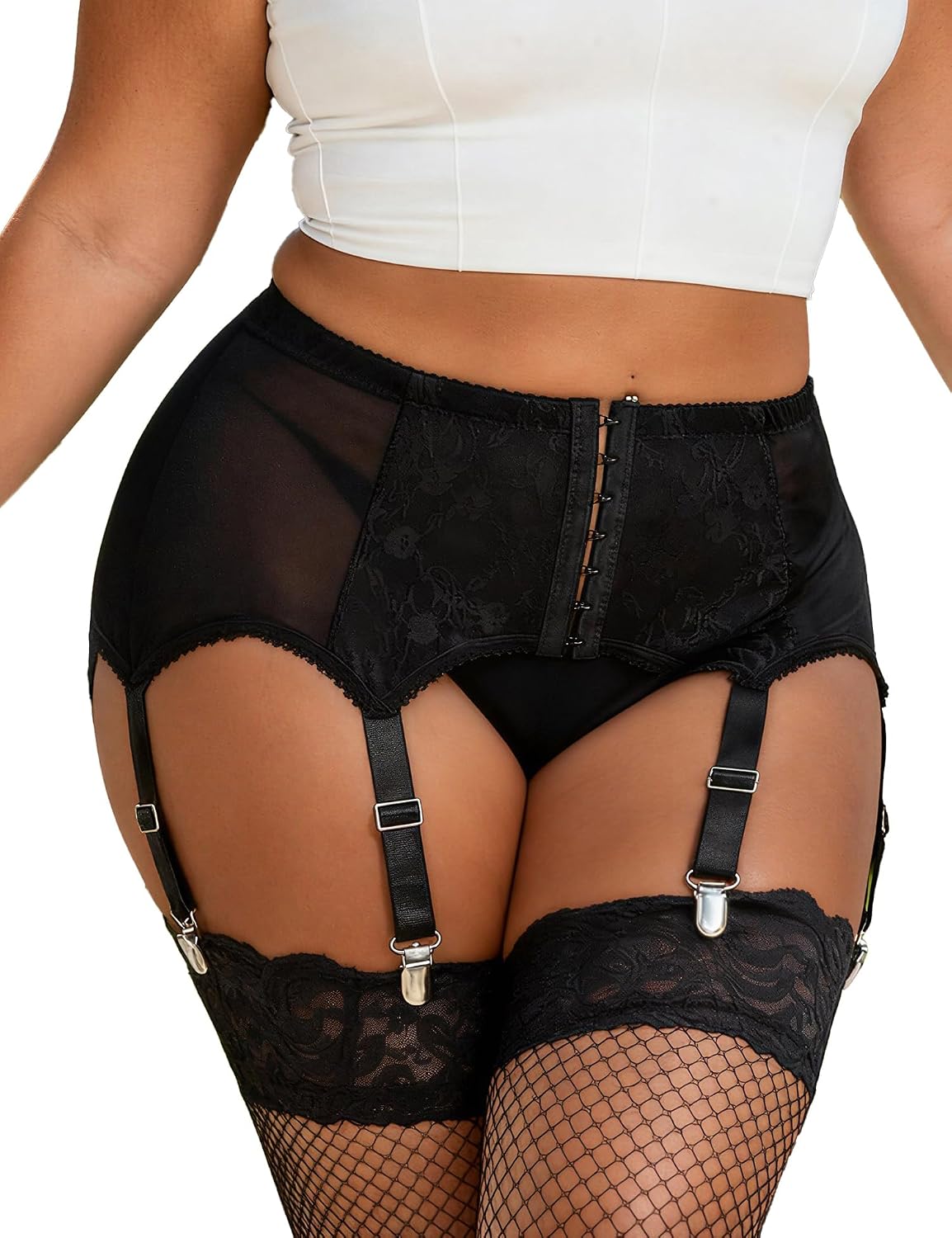 ohyeah Plus Size High Waist Garter Belt
