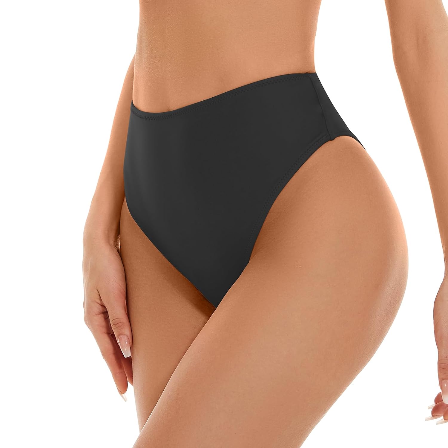 Kepblom Women's High Waisted Cheeky Bikini Bottom — image 3
