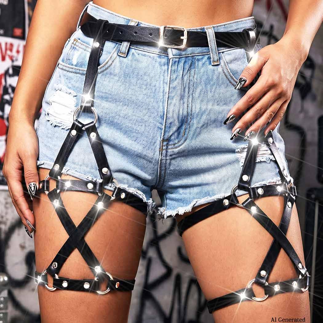GEMILY Leather Thigh Garter Harness — image 5