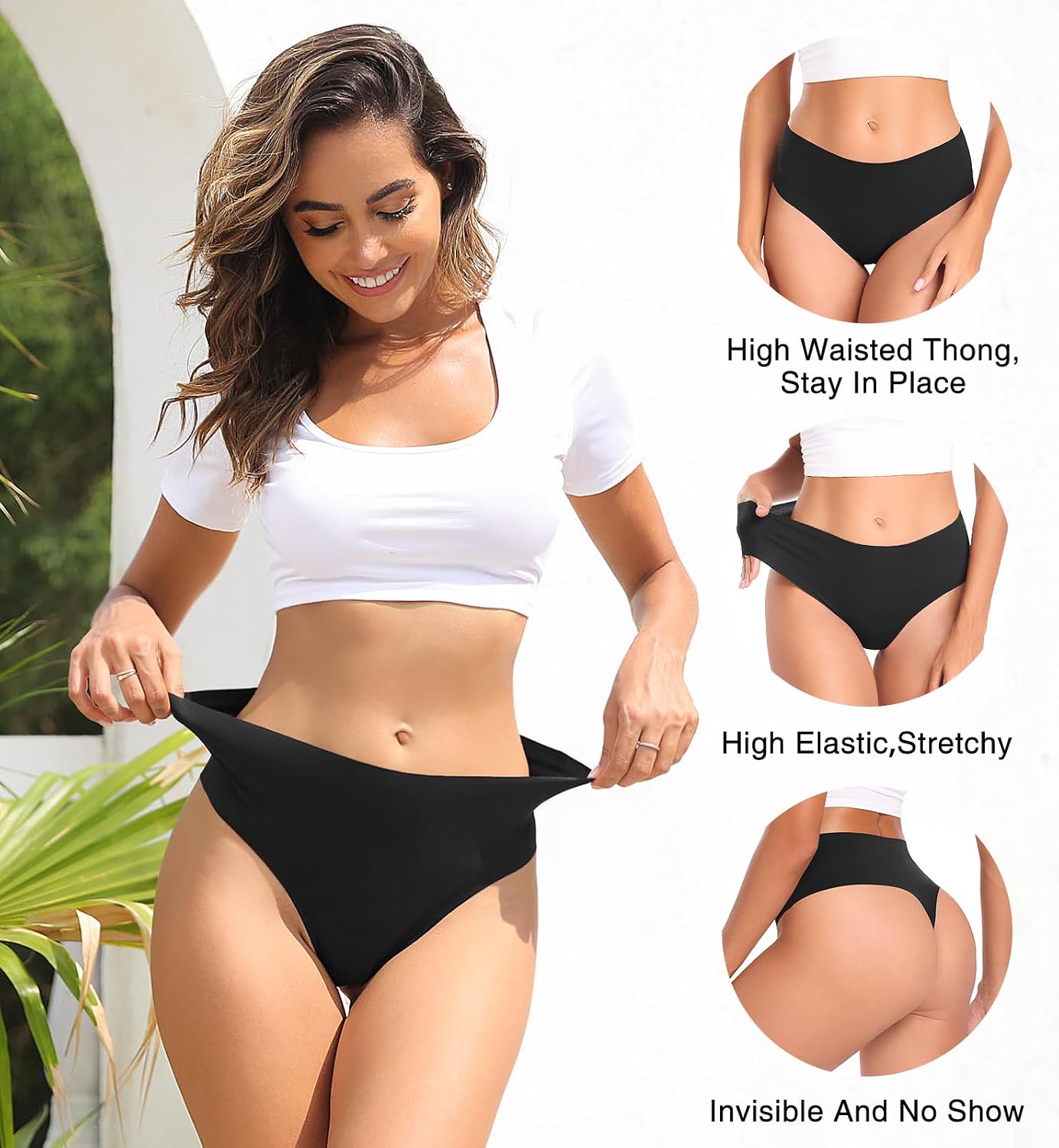 Wealurre High Waisted Seamless No Show Thong — image 3