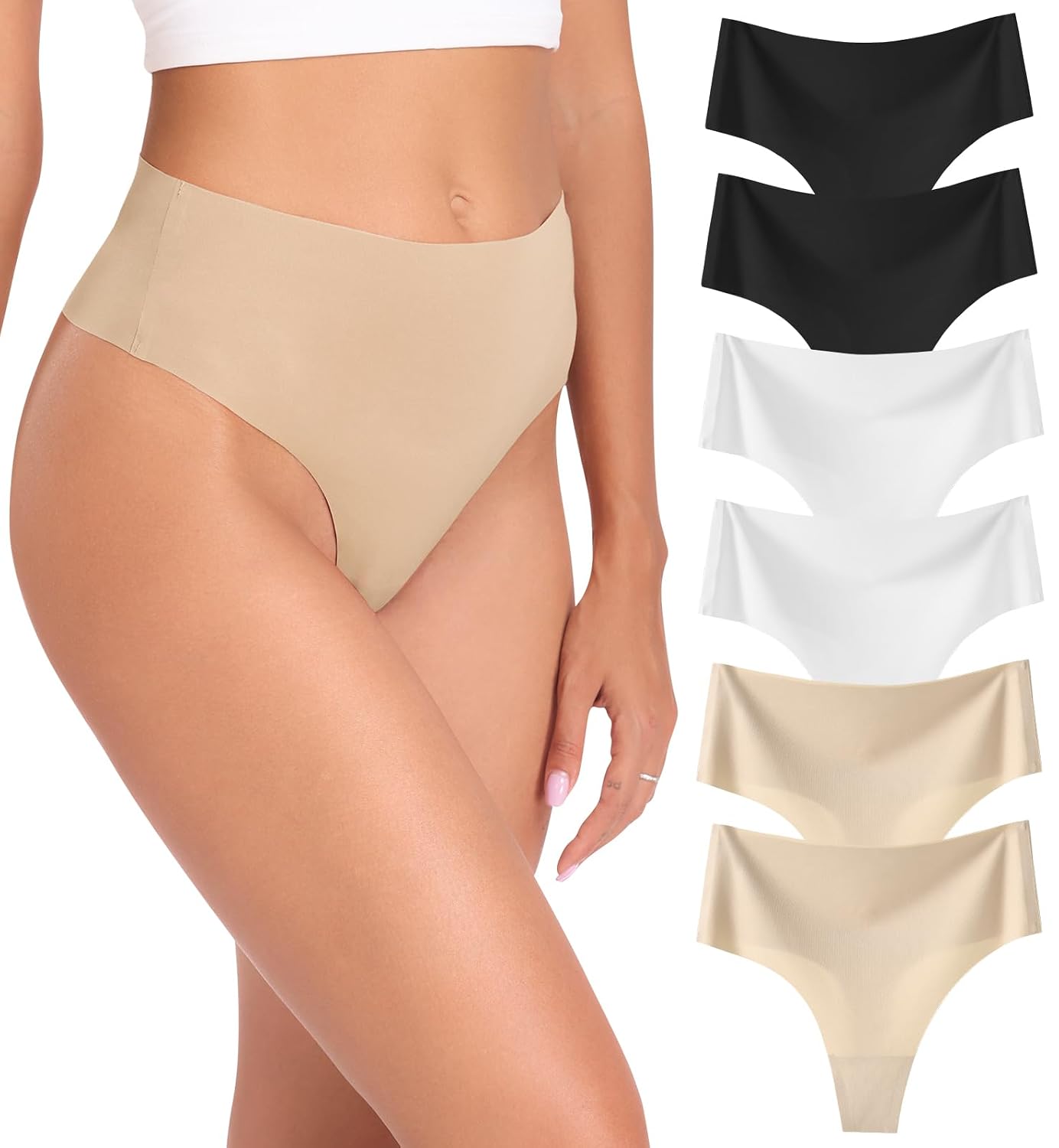 Wealurre High Waisted Seamless No Show Thong — image 9