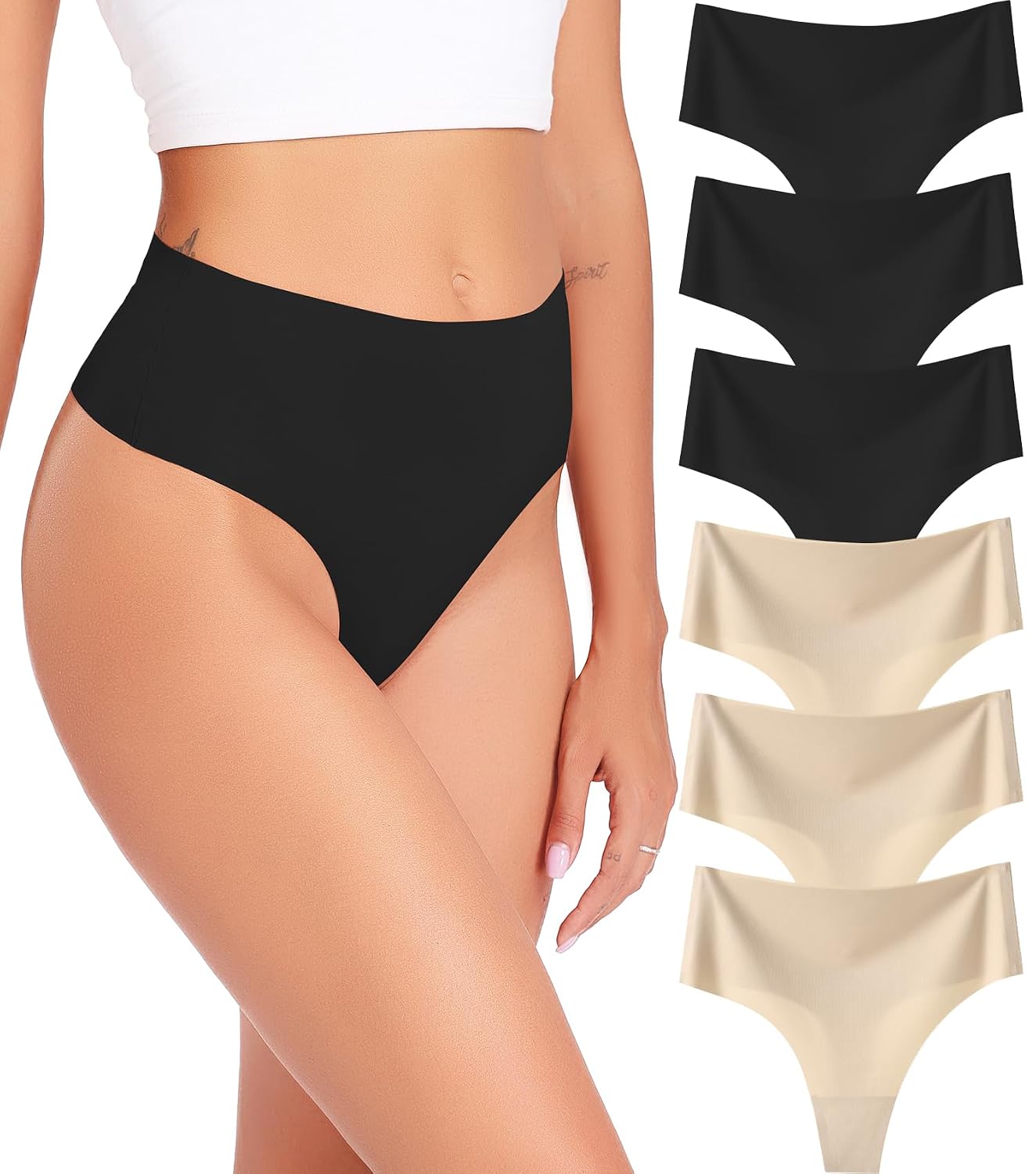 Wealurre High Waisted Seamless No Show Thong — image 10