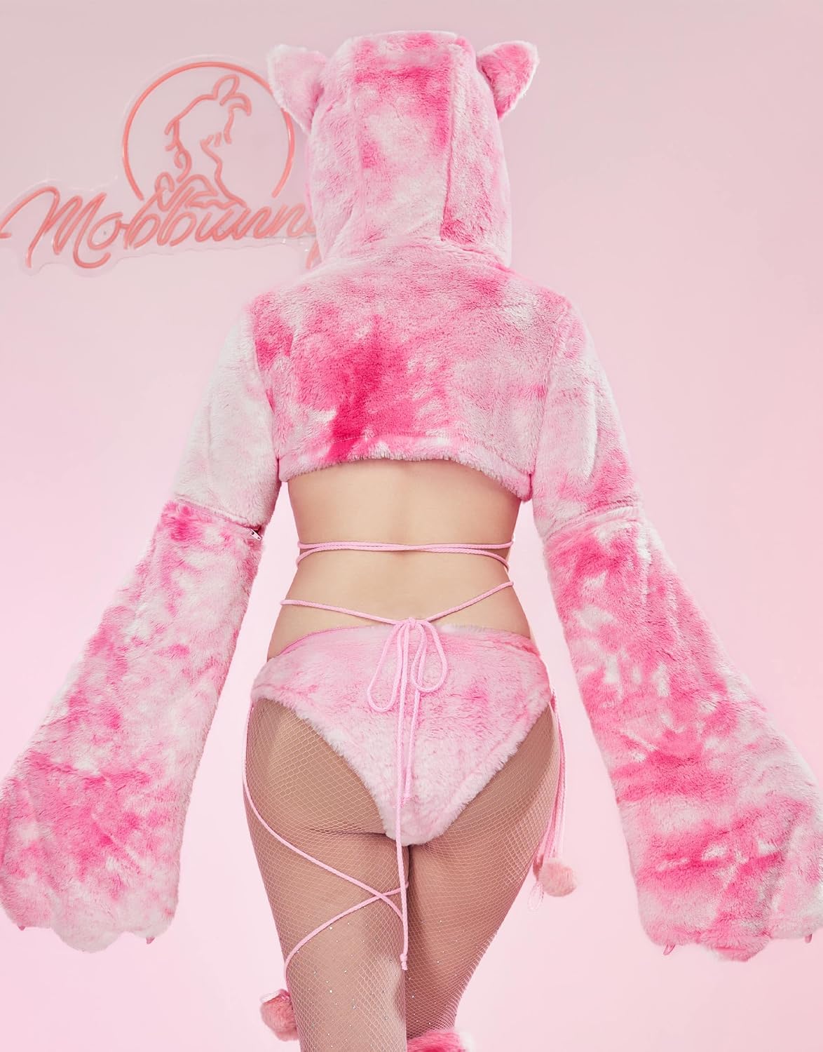 Mobbunny Pink Furry Cat Pajama Set — image 5