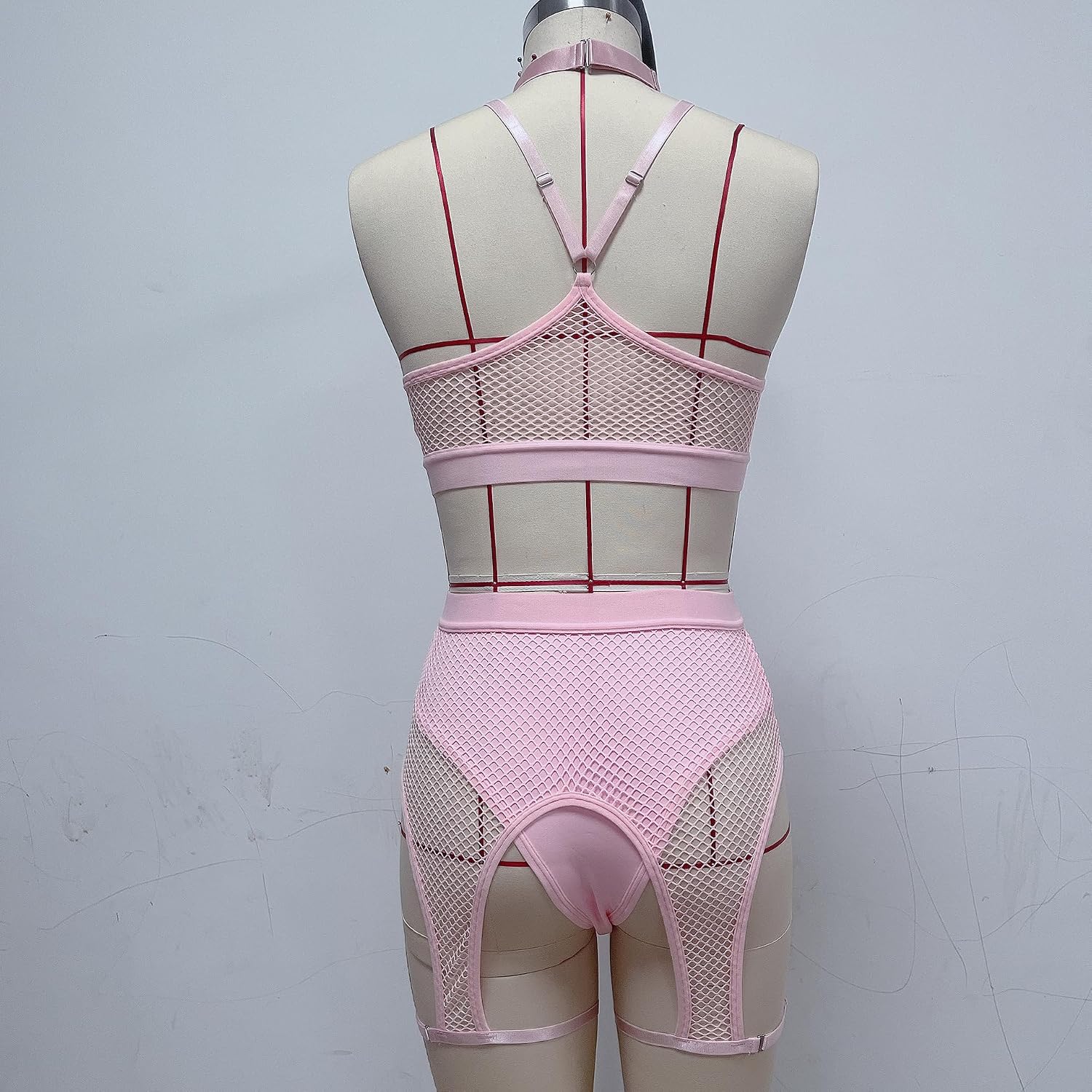 ABAFIP 3-Piece Fishnet Cutout Lingerie Set — image 5