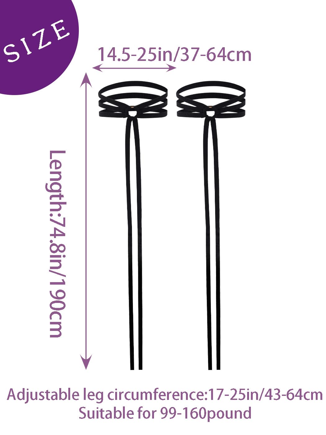 deladola Non-Slip O-Ring Thigh Garter Wraps — image 7