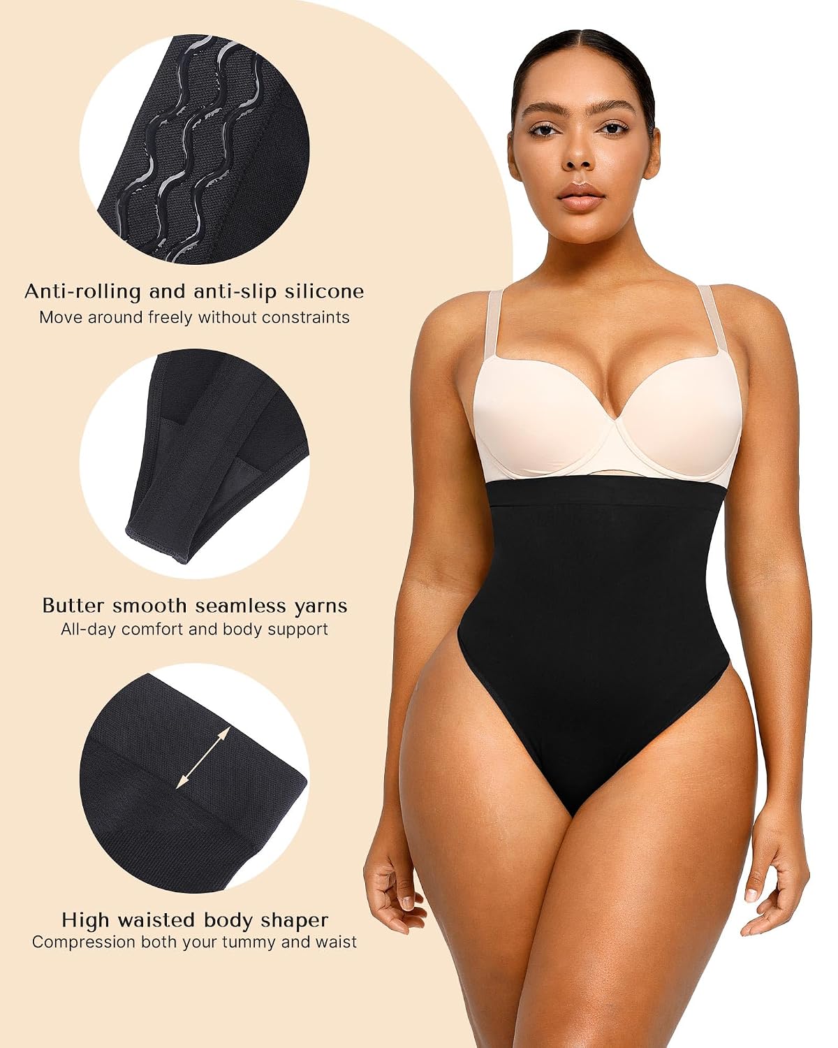 SHAPELLX High Waist Tummy Control Thong — image 2