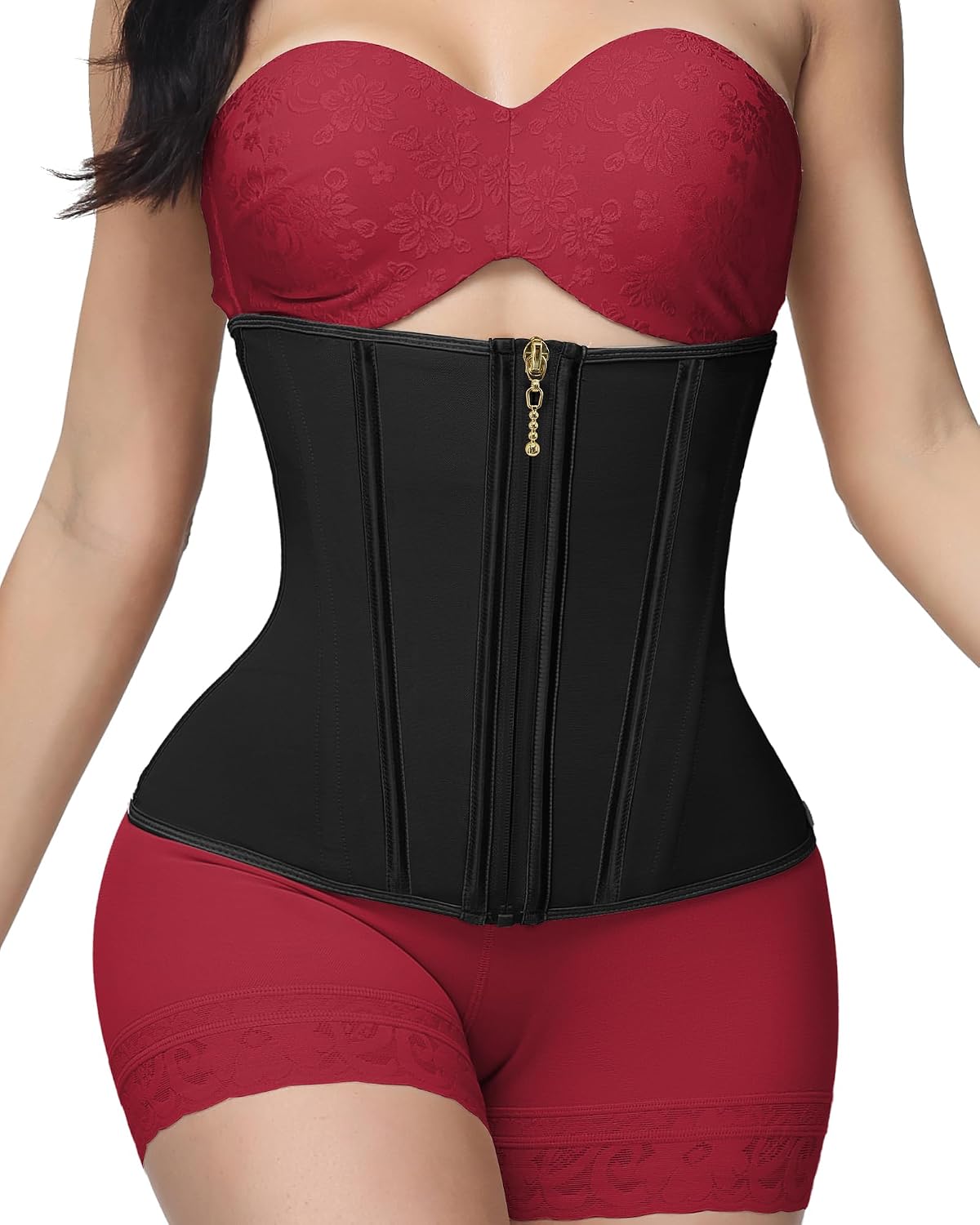 SHAPSHE Double Layer Waist Trainer with Zipper