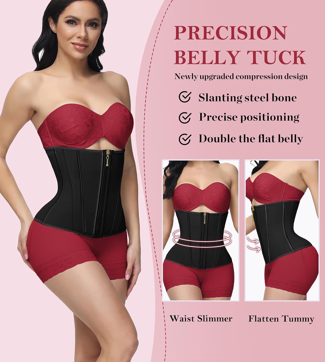 SHAPSHE Double Layer Waist Trainer with Zipper — image 2