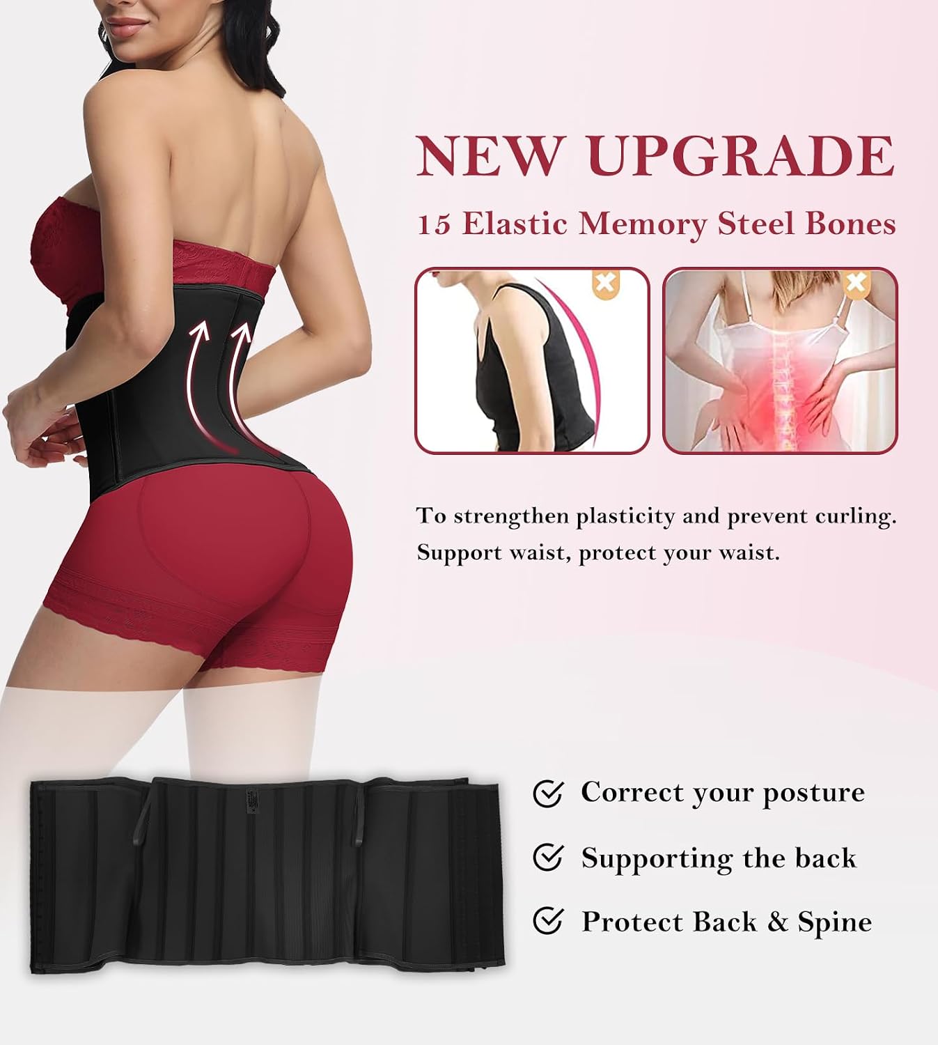 SHAPSHE Double Layer Waist Trainer with Zipper — image 3