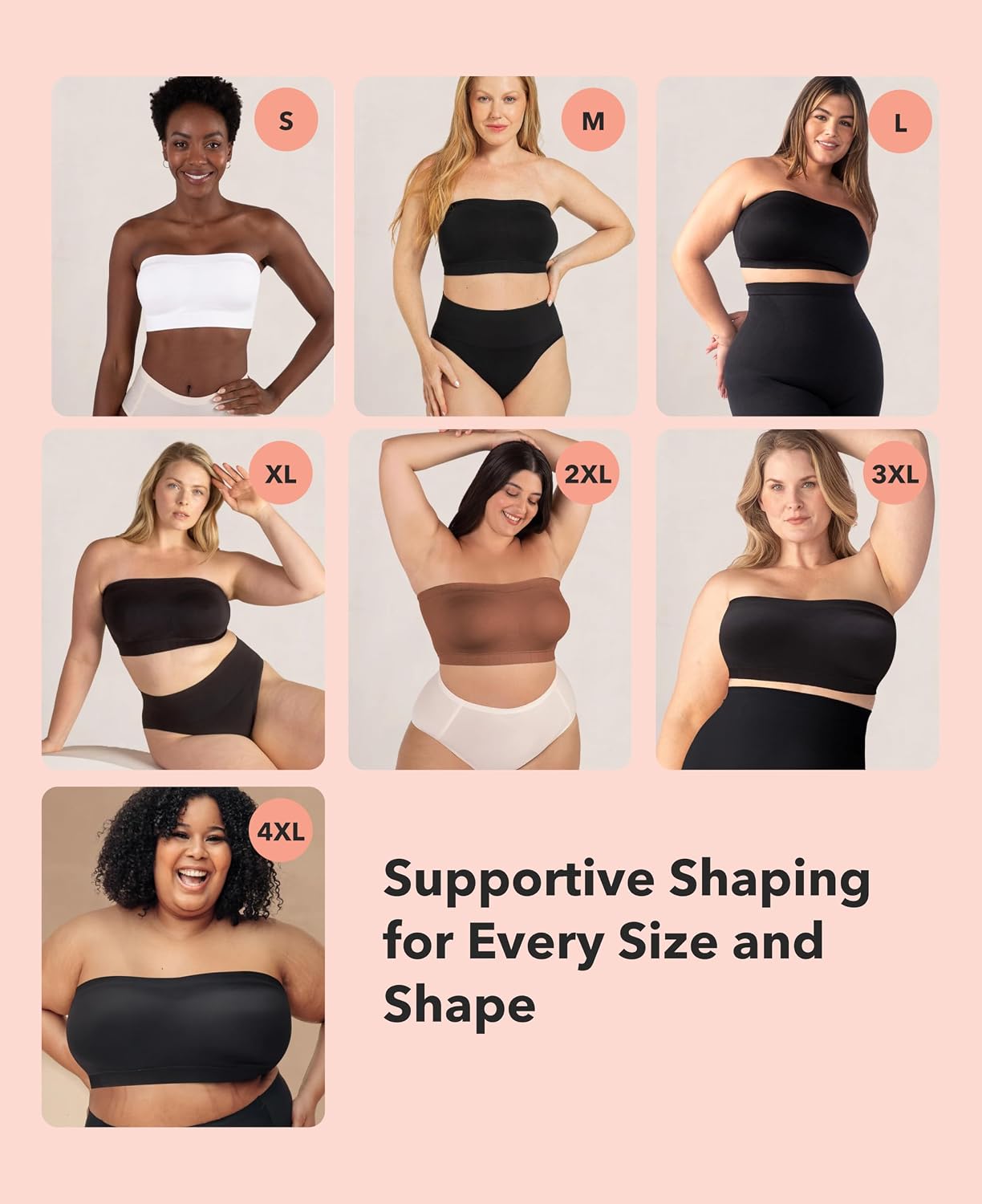 SHAPERMINT Strapless Wireless Bandeau Bra — image 6
