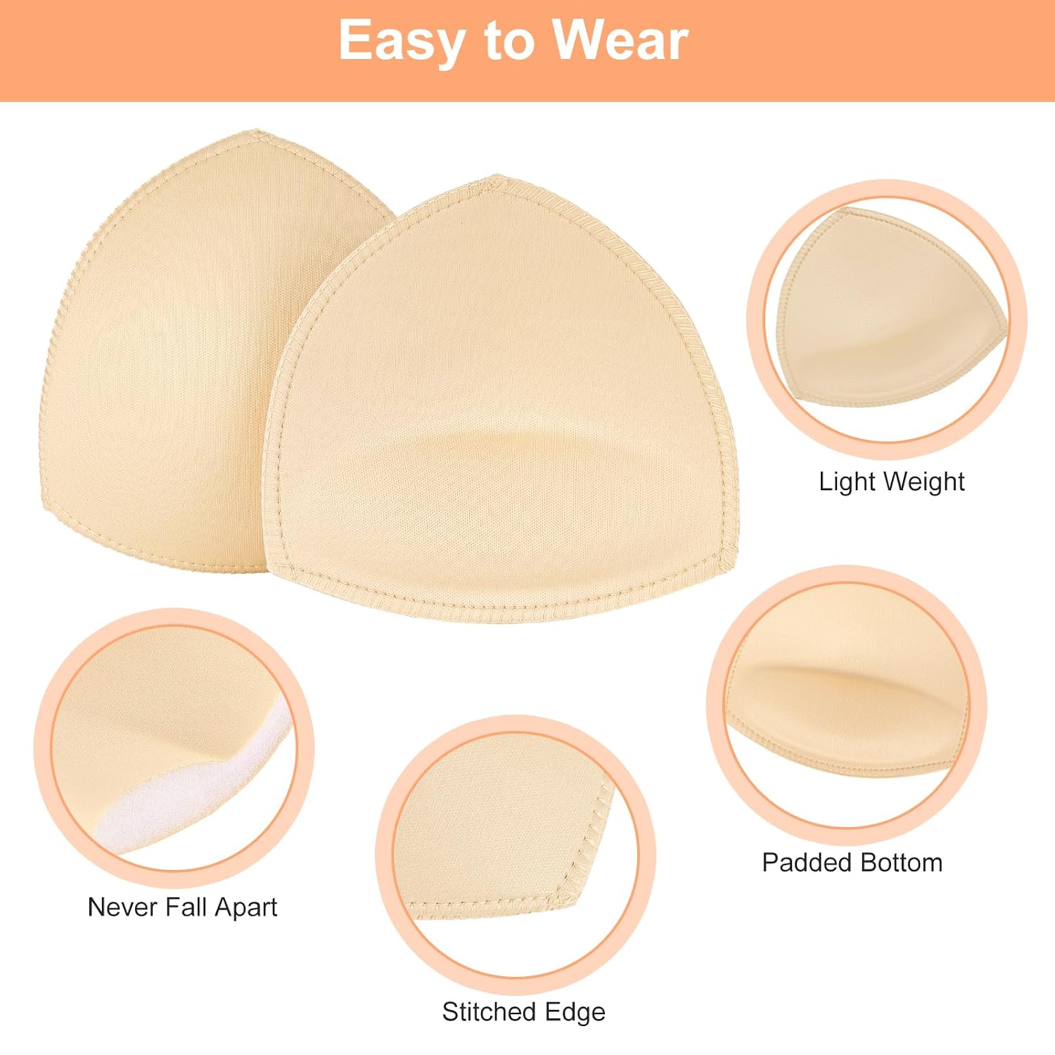 SERMICLE Waterproof Push Up Bra Pads — image 4