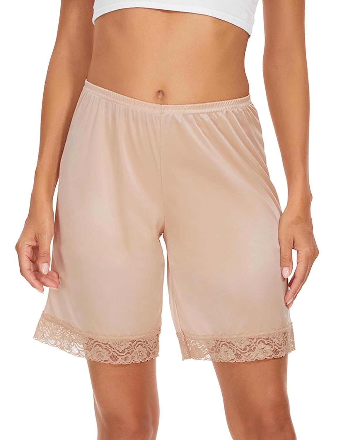 GYS Lace Split Skirt Slip Shorts